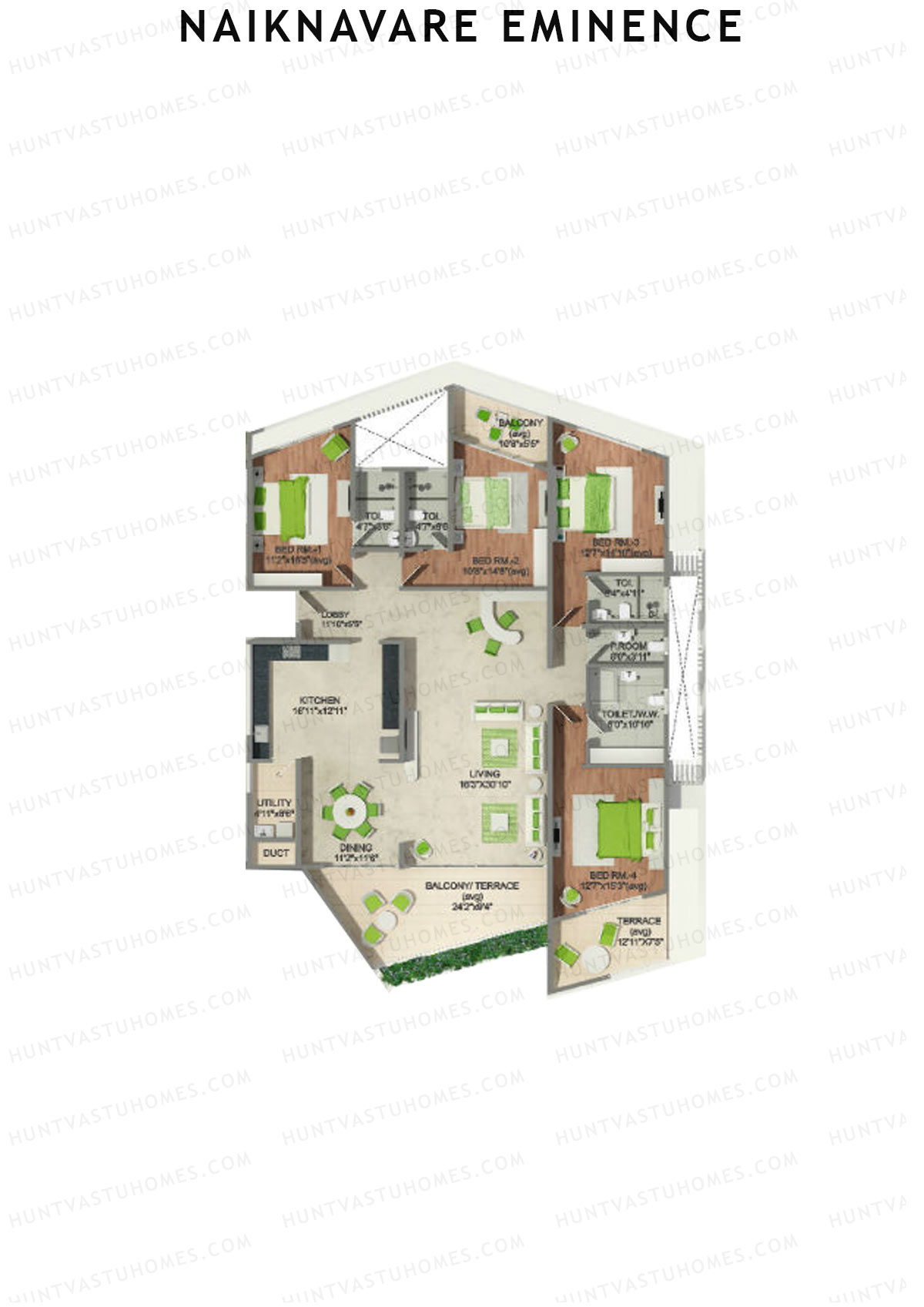 Naiknavare Eminence Tower A Unit 1 Floor Plan