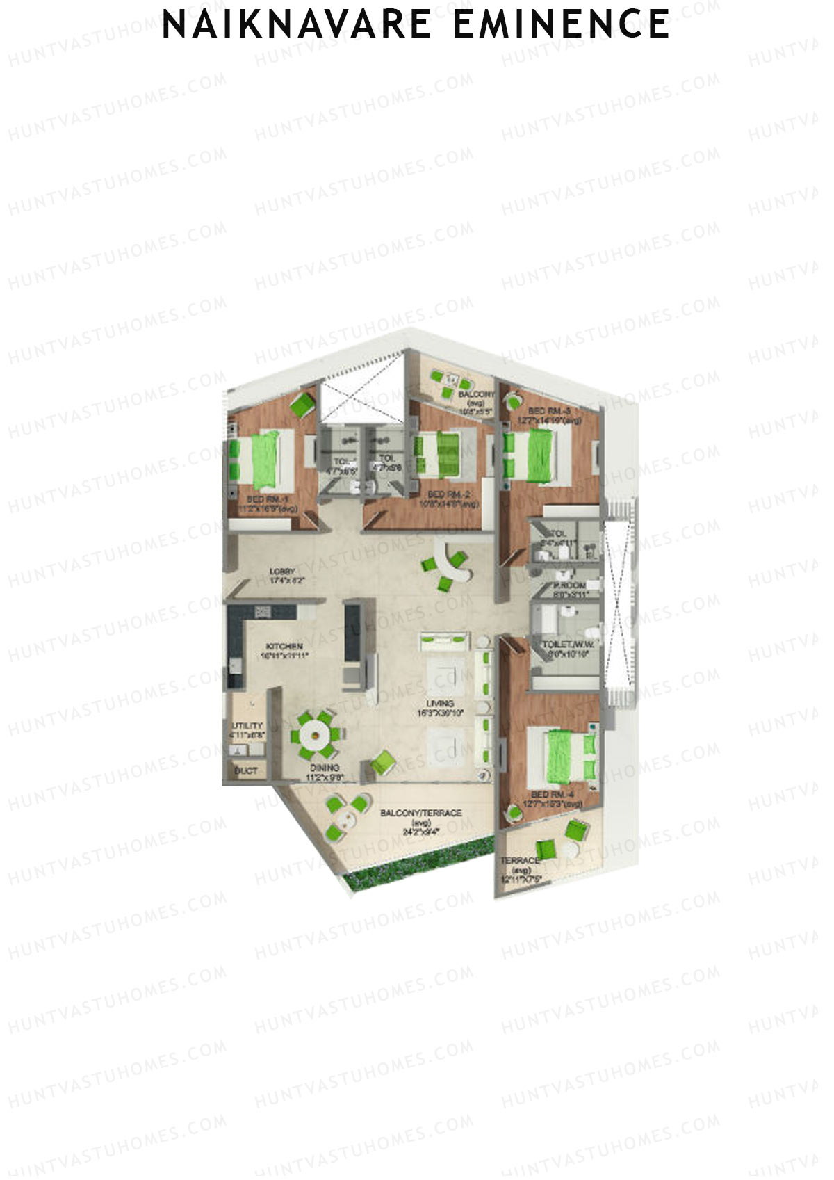 Naiknavare Eminence Tower A Unit 1 Floor Plan
