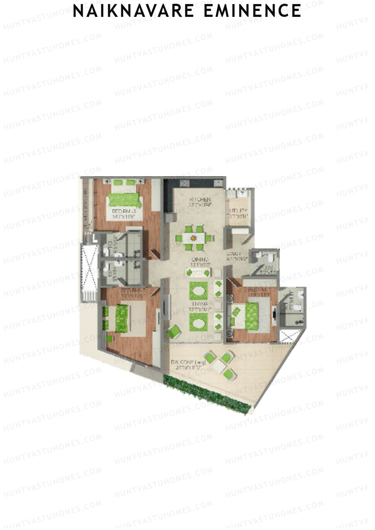 Naiknavare Eminence Tower A Unit 3 Floor Plan