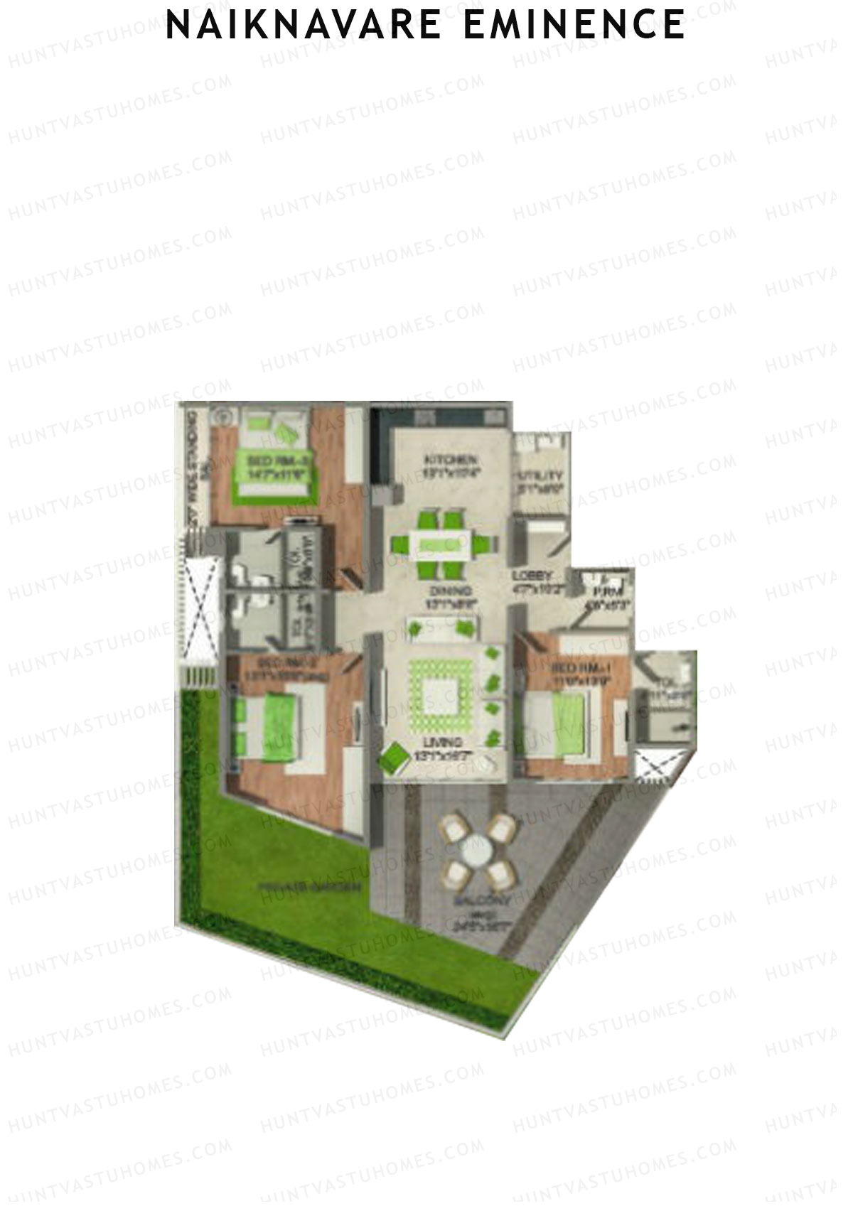 Naiknavare Eminence Tower A Unit 3 Floor Plan