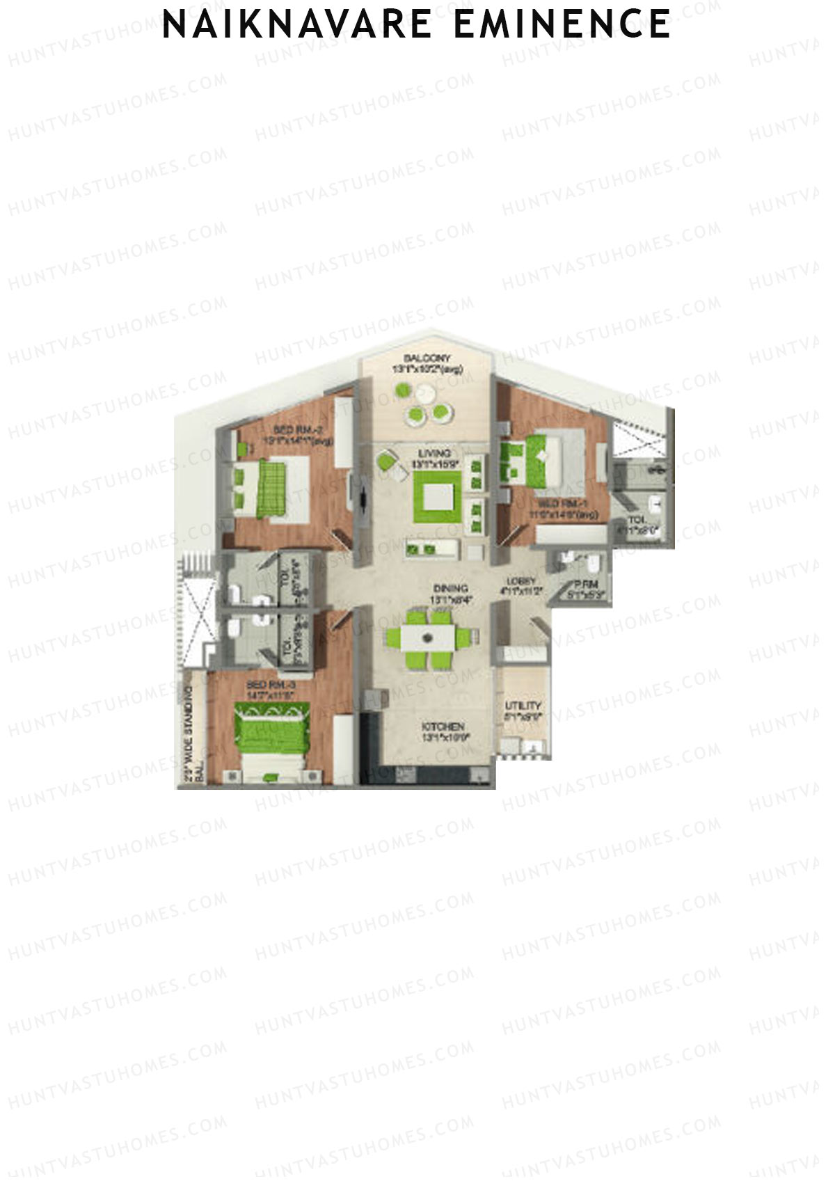 Naiknavare Eminence Tower A Unit 4 Floor Plan