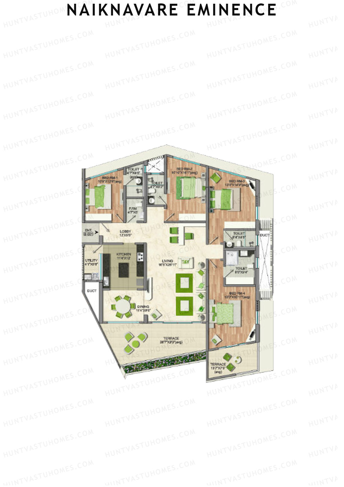 Naiknavare Eminence Tower B Unit 1 Floor Plan
