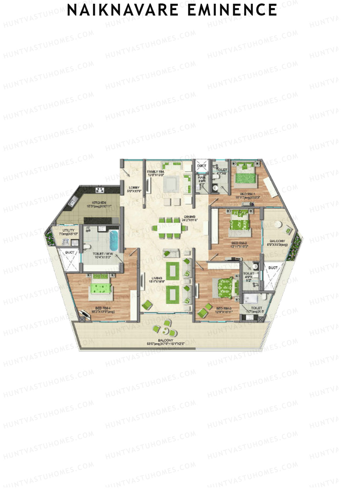 Naiknavare Eminence Tower B Unit 2 Floor Plan