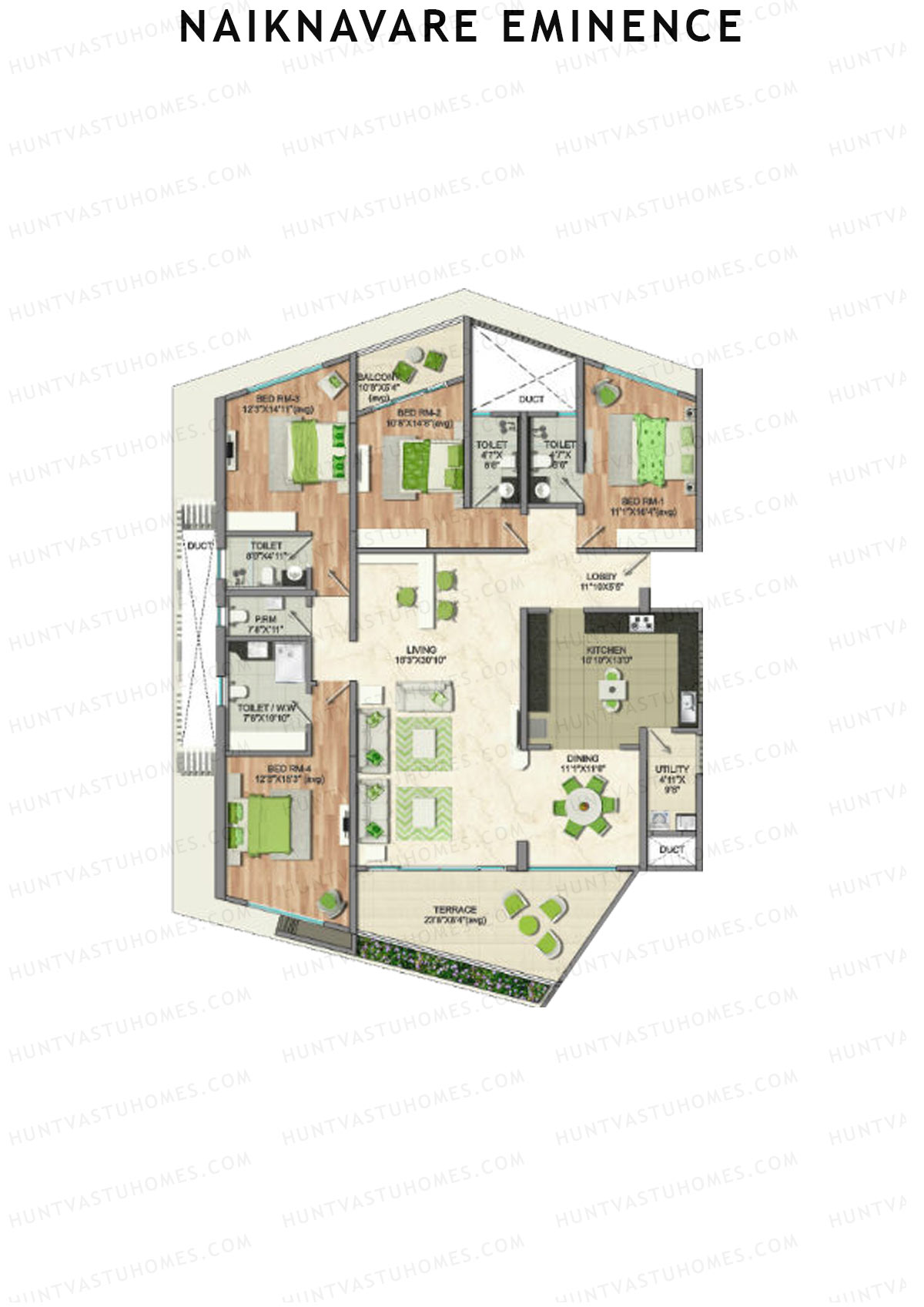 Naiknavare Eminence Tower B Unit 3 Floor Plan