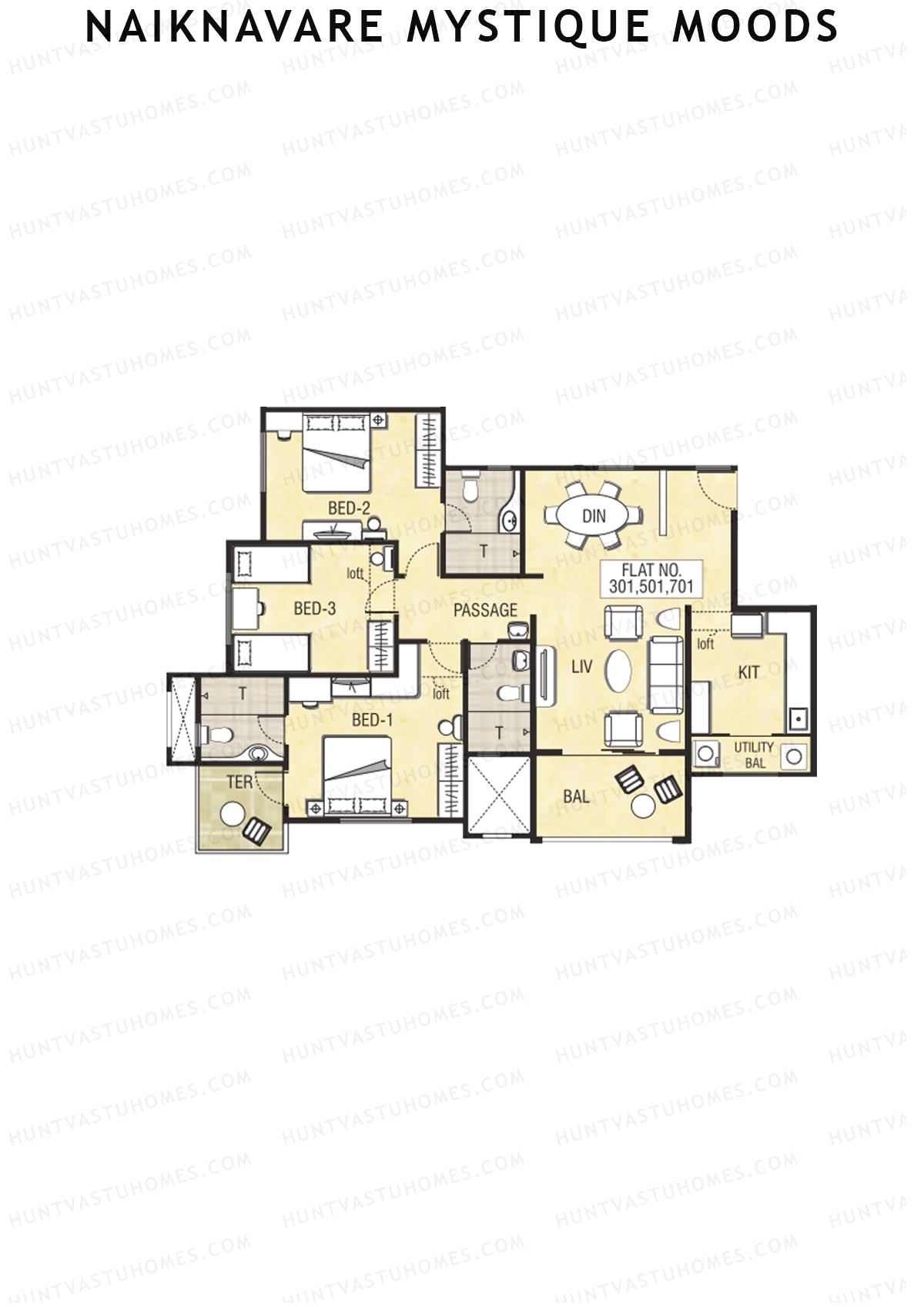 Naiknavare Mystique Moods Tower B Unit 1 Floor Plan