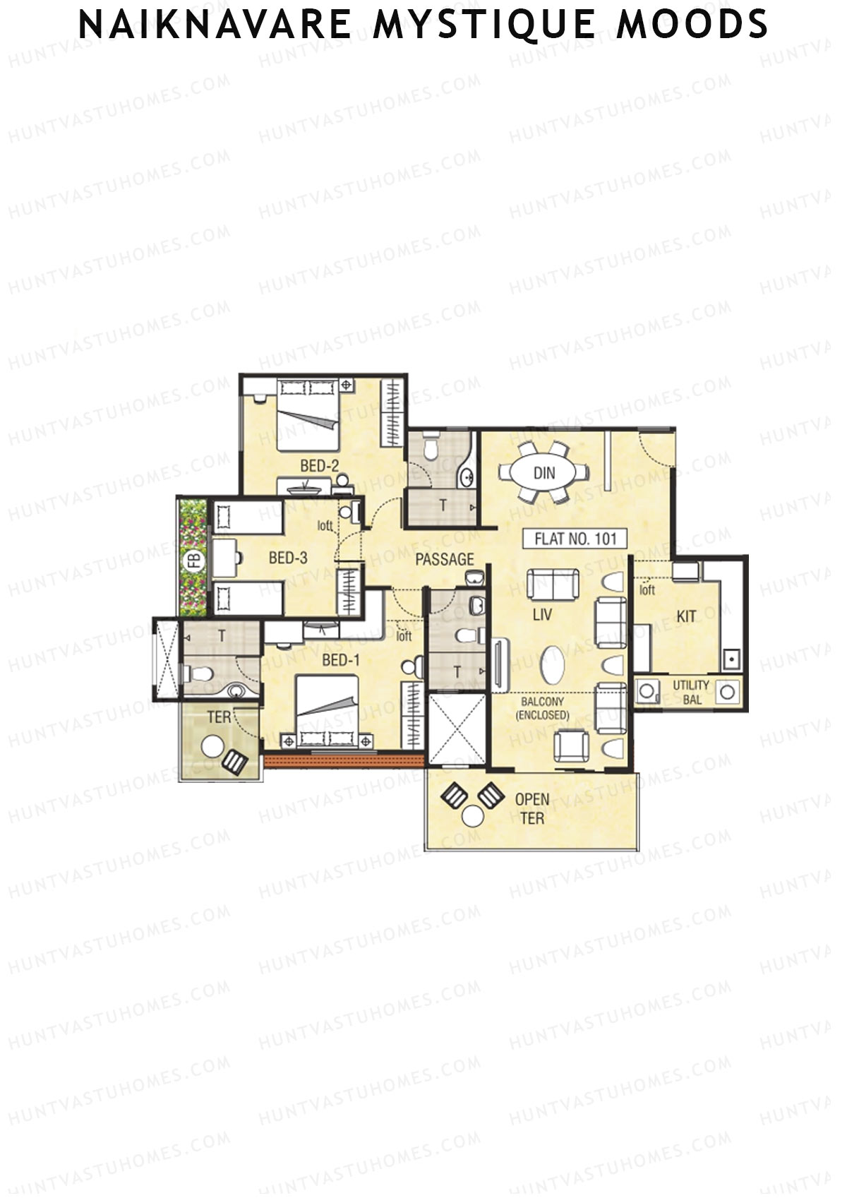 Naiknavare Mystique Moods Tower B Unit 1 Floor Plan
