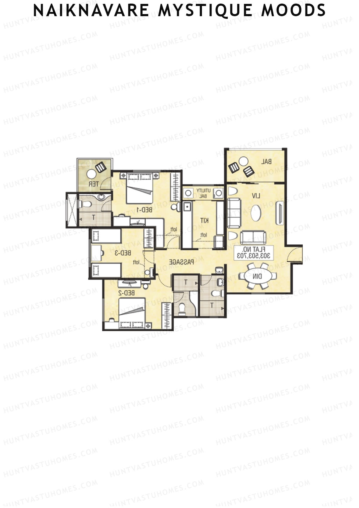 Naiknavare Mystique Moods Tower B Unit 2 Floor Plan