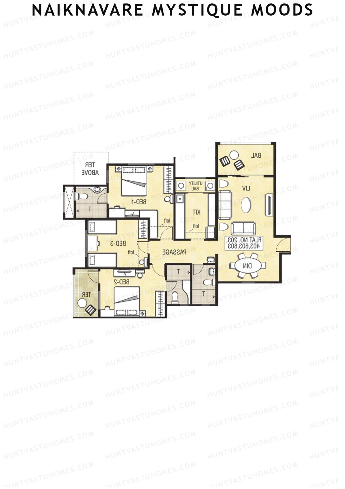 Naiknavare Mystique Moods Tower B Unit 2 Floor Plan