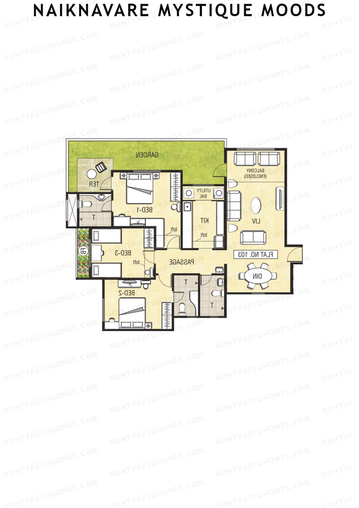 Naiknavare Mystique Moods Tower B Unit 2 Floor Plan