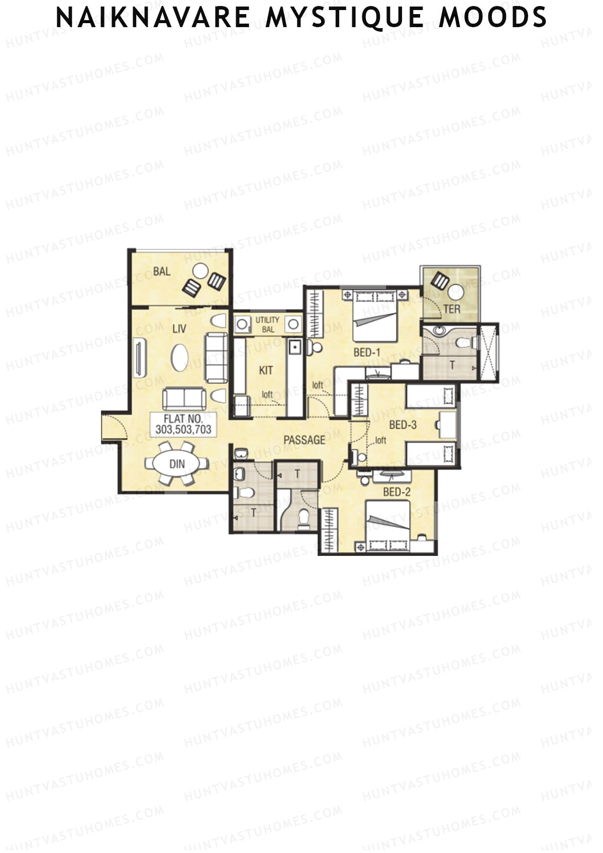 Naiknavare Mystique Moods Tower B Unit 3 Floor Plan
