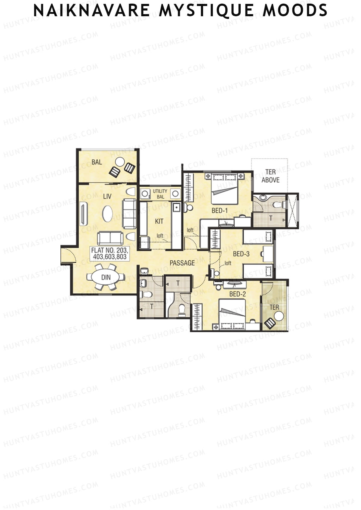 Naiknavare Mystique Moods Tower B Unit 3 Floor Plan