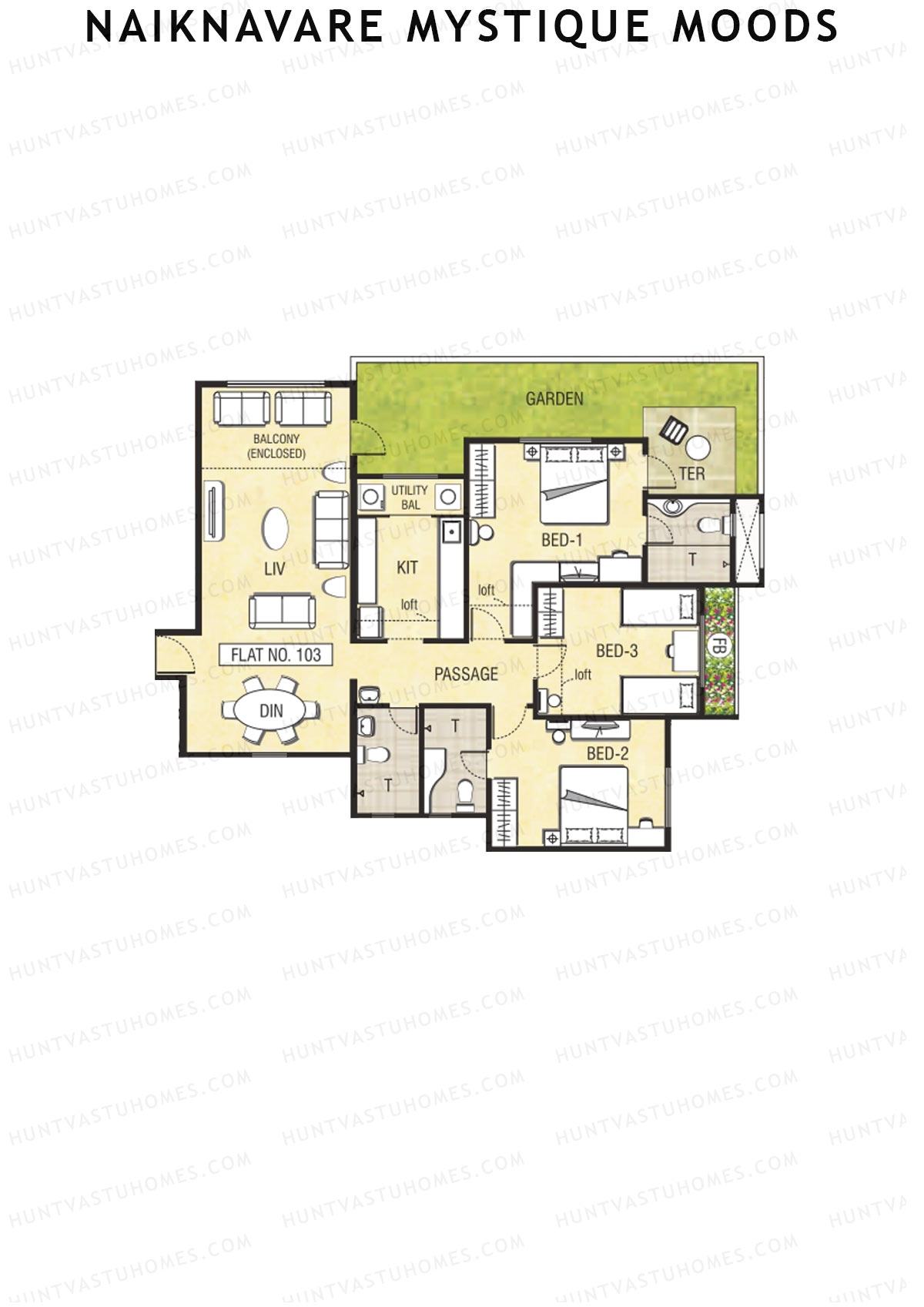 Naiknavare Mystique Moods Tower B Unit 3 Floor Plan