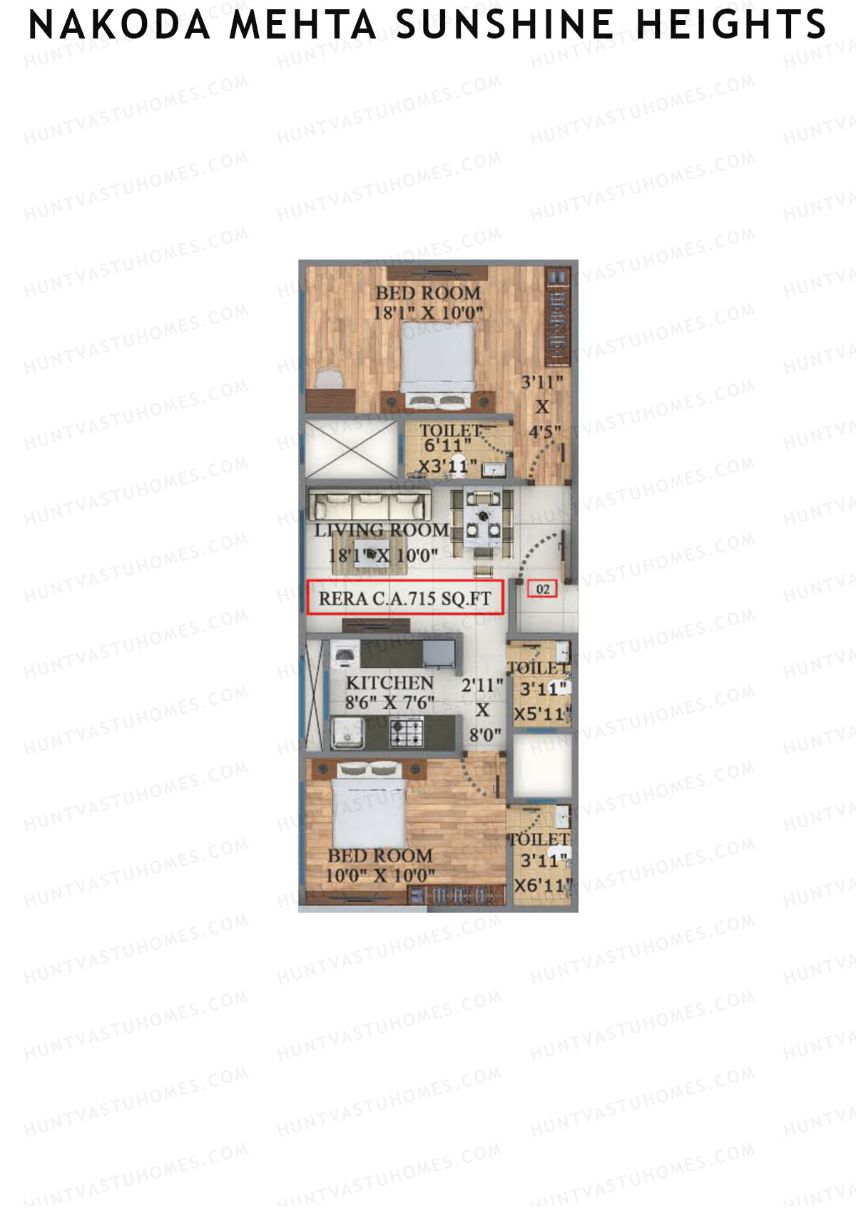 Nakoda Mehta Sunshine Heights Wing A Unit 2 Floor Plan