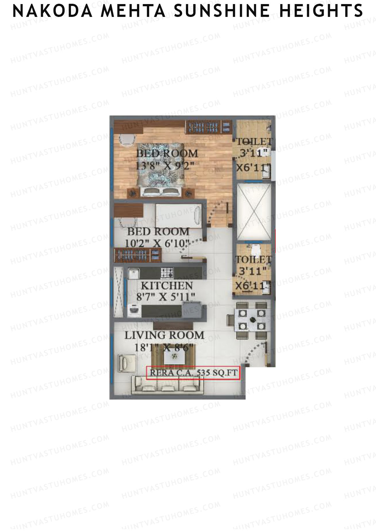 Nakoda Mehta Sunshine Heights Wing A Unit 4 Floor Plan
