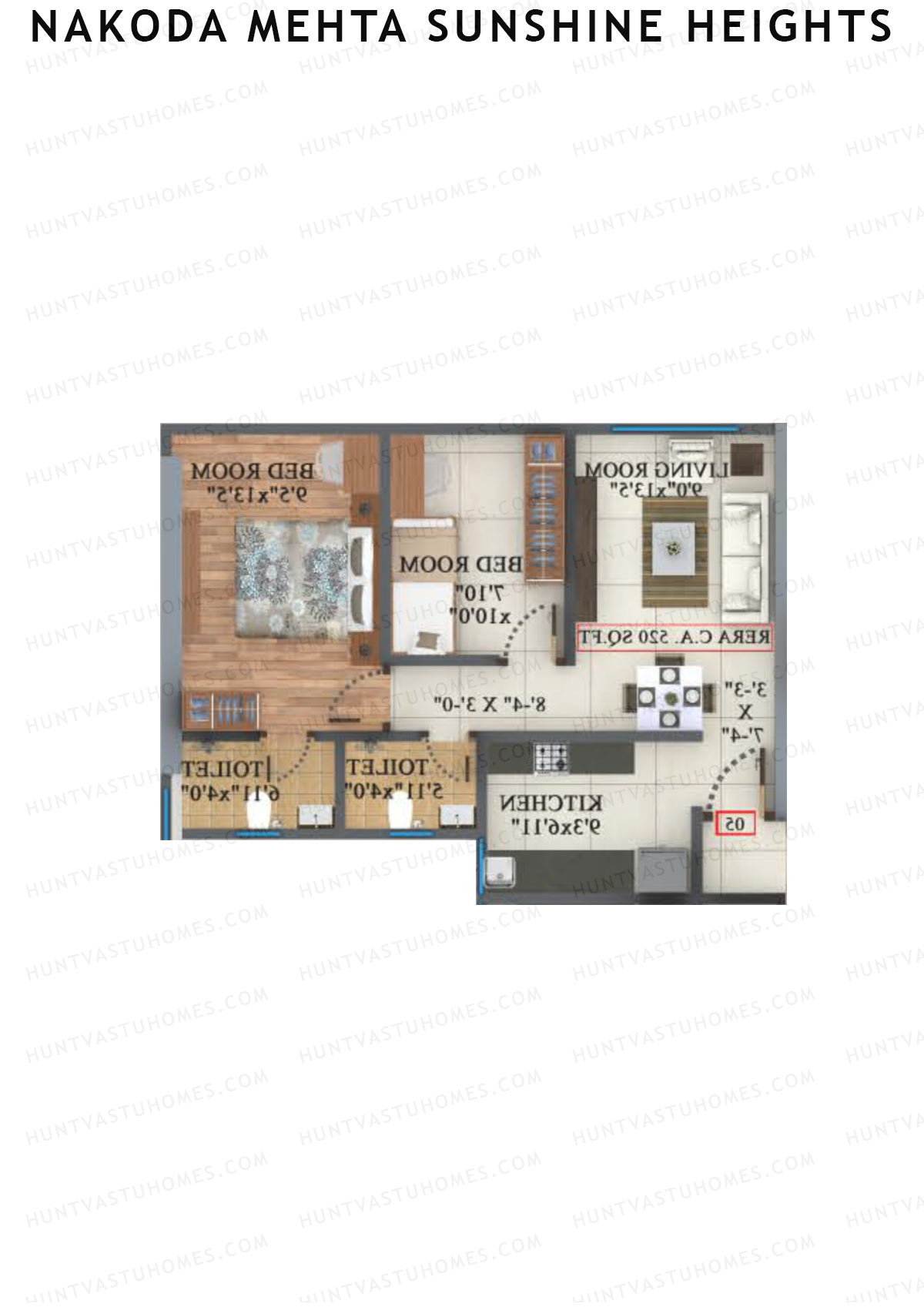 Nakoda Mehta Sunshine Heights Wing C Unit 1 Floor Plan