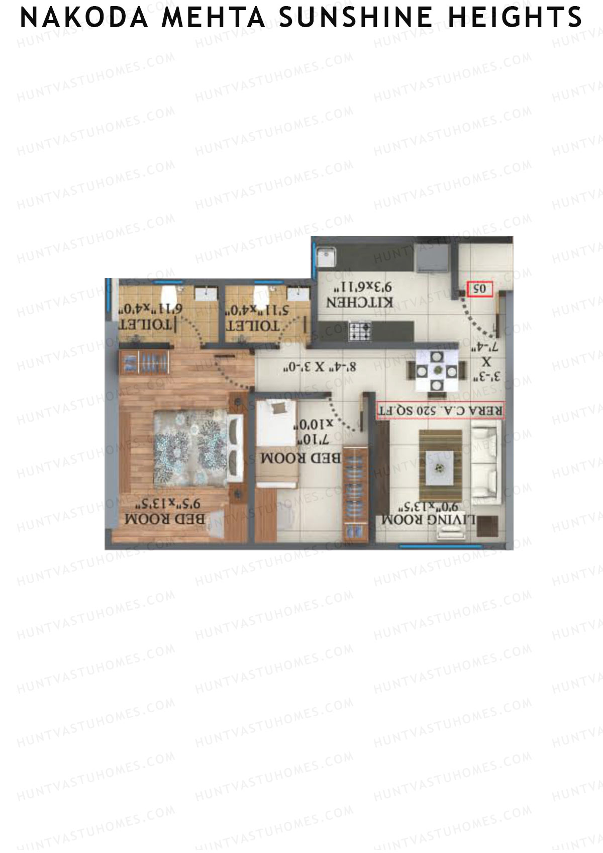 Nakoda Mehta Sunshine Heights Wing C Unit 2 Floor Plan