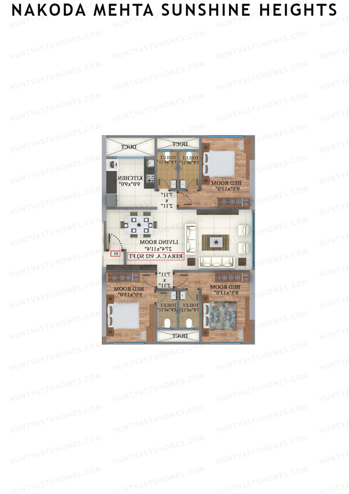 Nakoda Mehta Sunshine Heights Wing C Unit 3 Floor Plan