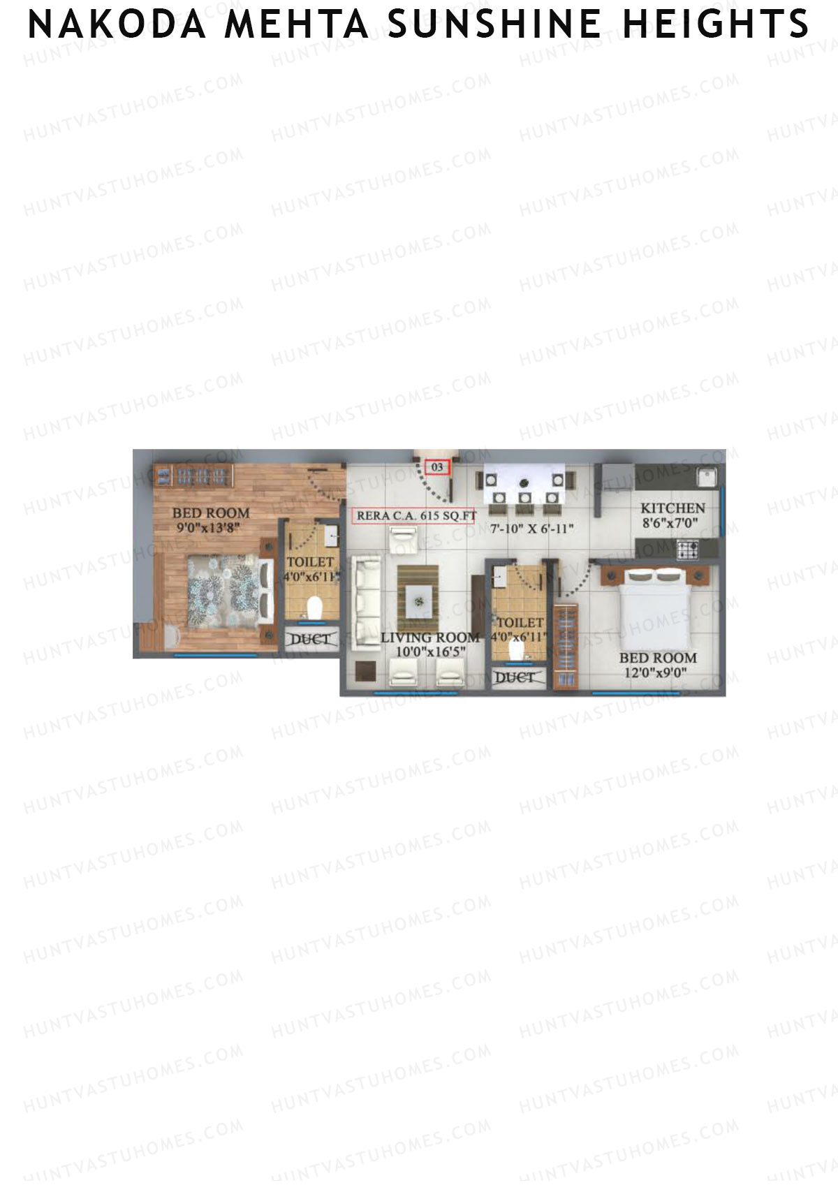 Nakoda Mehta Sunshine Heights Wing C Unit 3 Floor Plan