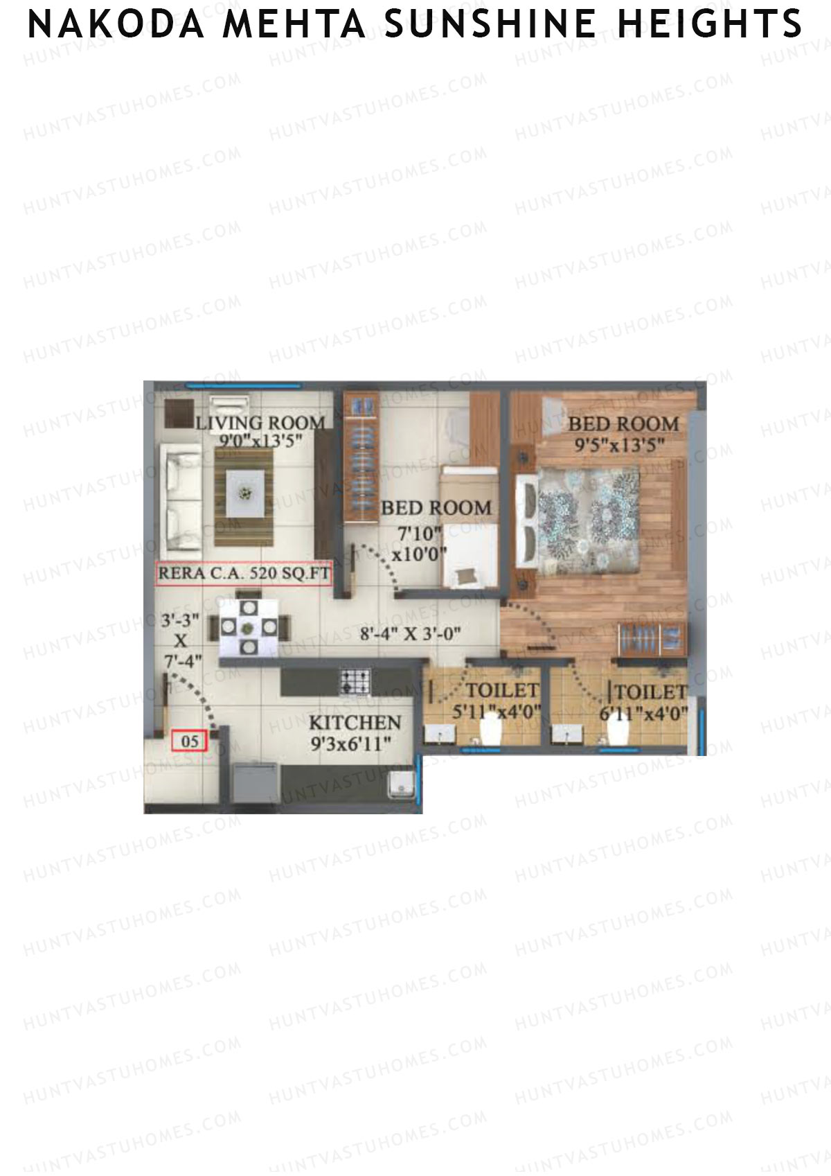 Nakoda Mehta Sunshine Heights Wing C Unit 5 Floor Plan
