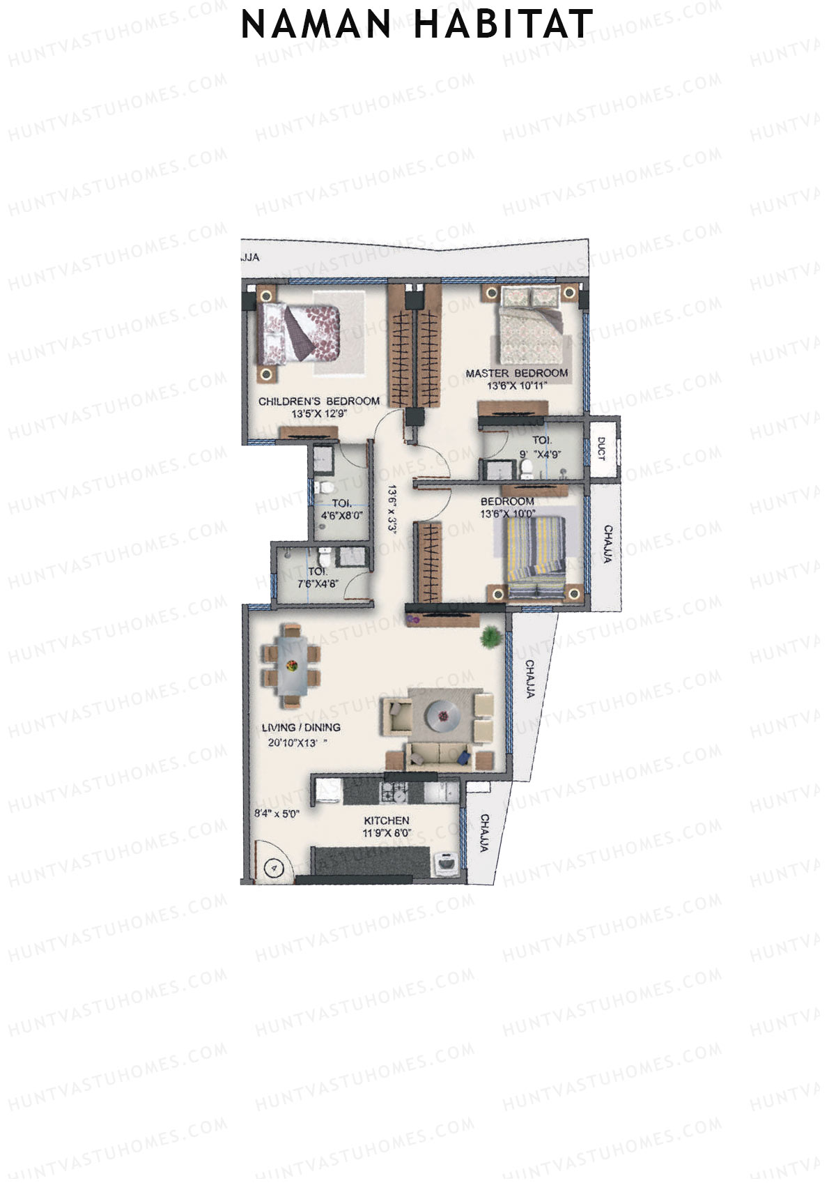 Naman Habitat Wing A Unit 4 Floor Plan