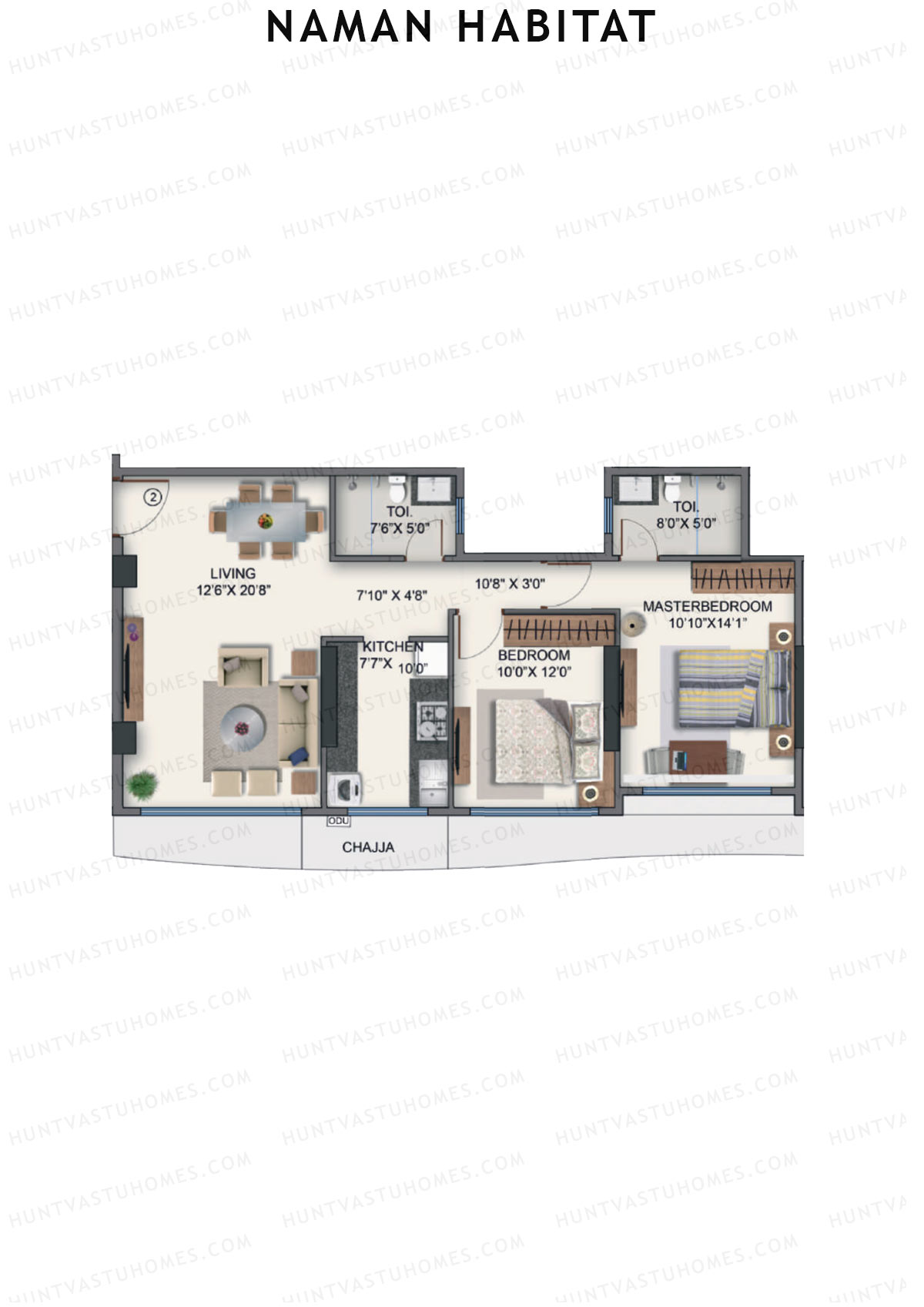 Naman Habitat Wing B Unit 2 Floor Plan