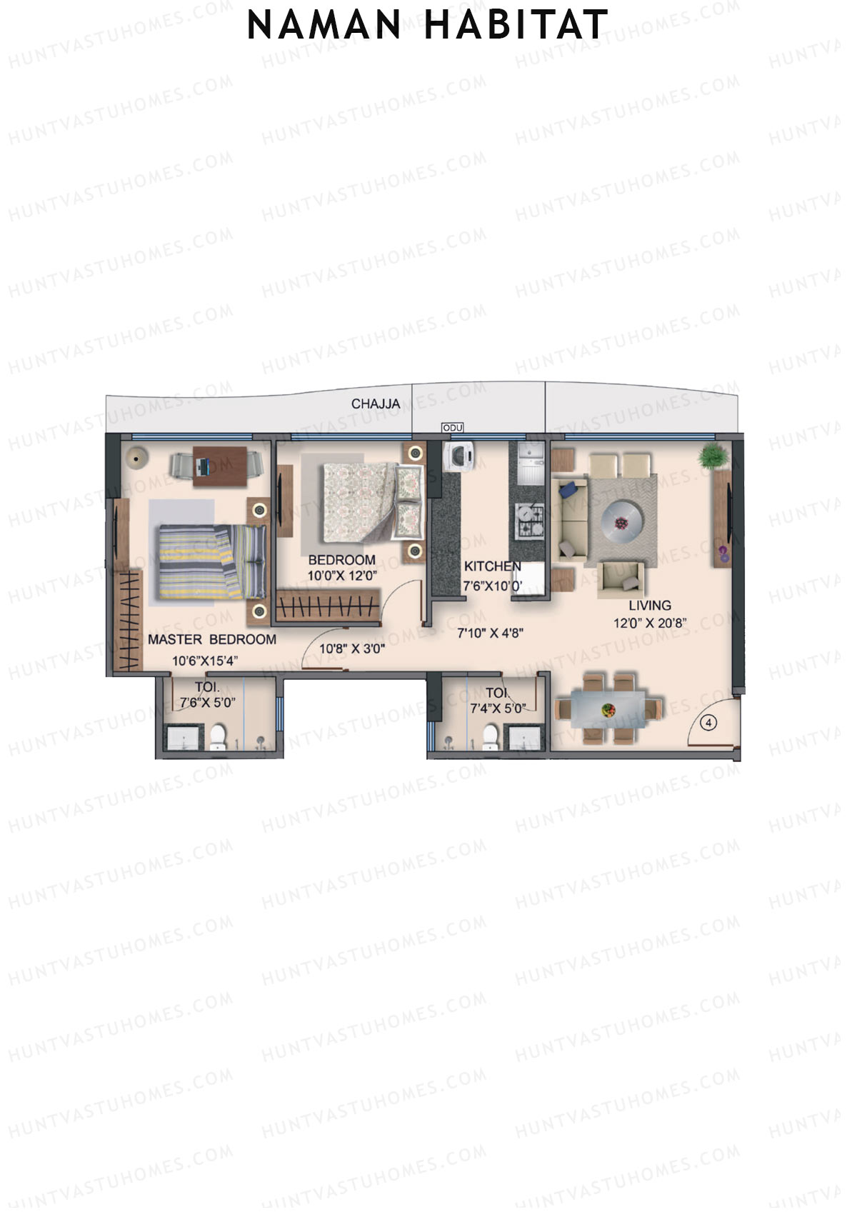 Naman Habitat Wing B Unit 4 Floor Plan