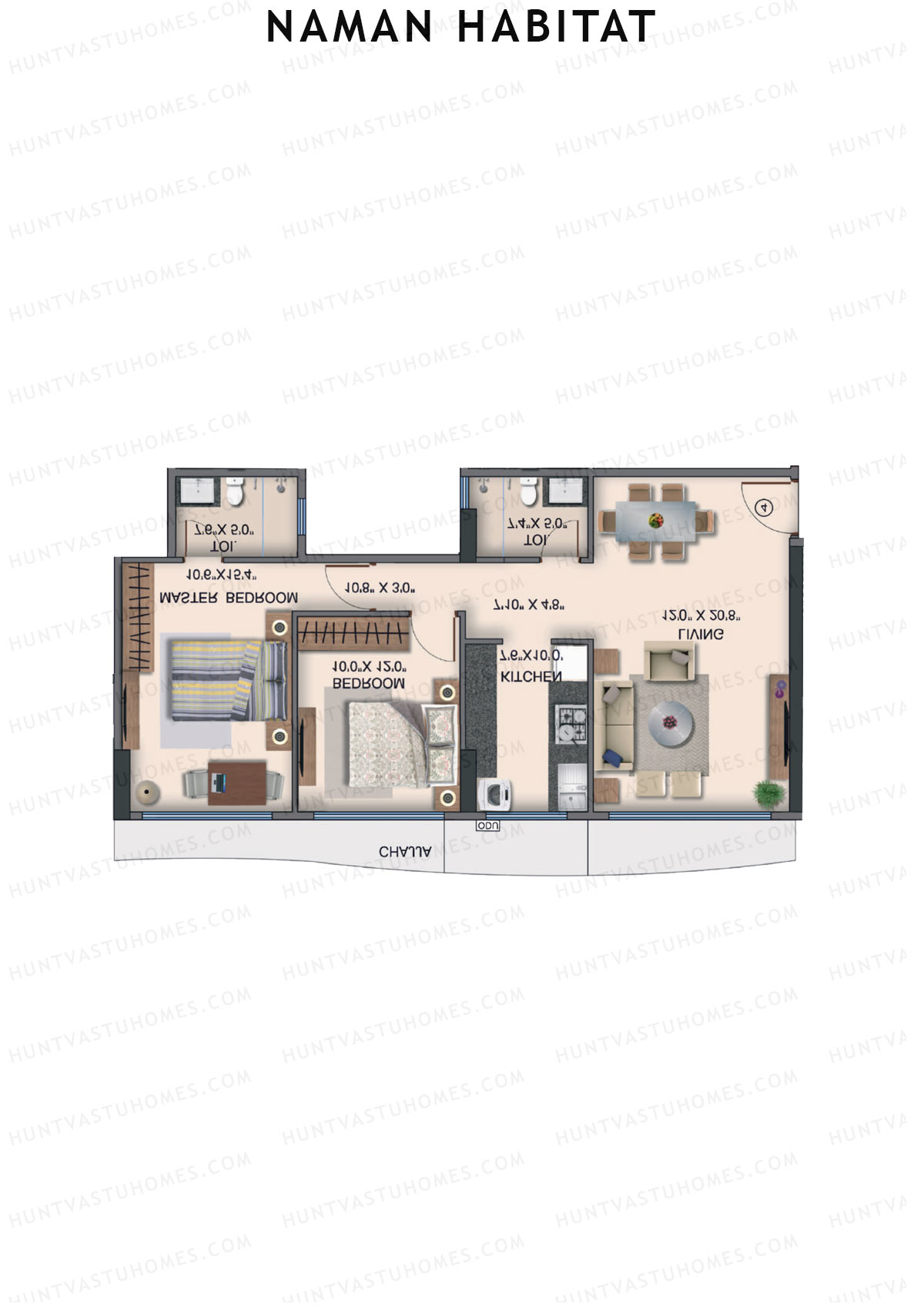 Naman Habitat Wing B Unit 3 Floor Plan