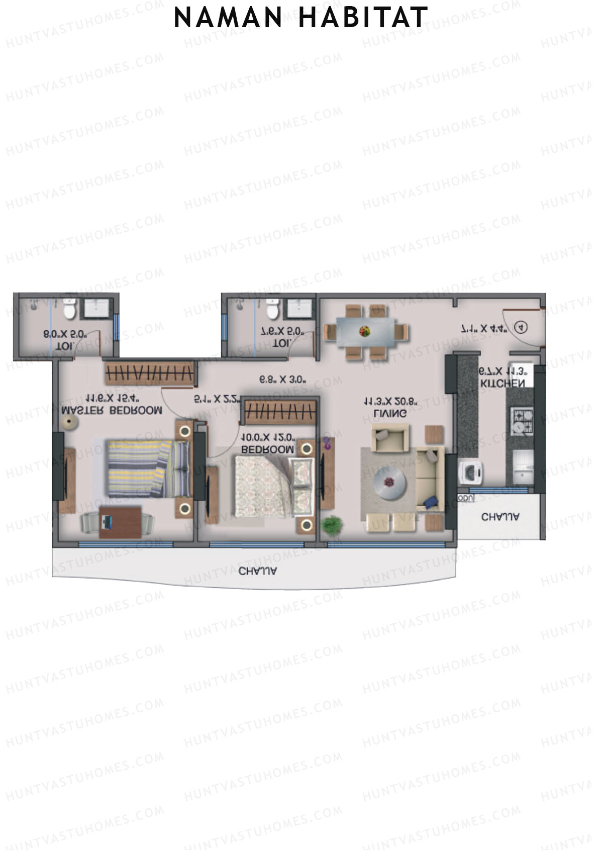 Naman Habitat Wing C Unit 3 Floor Plan