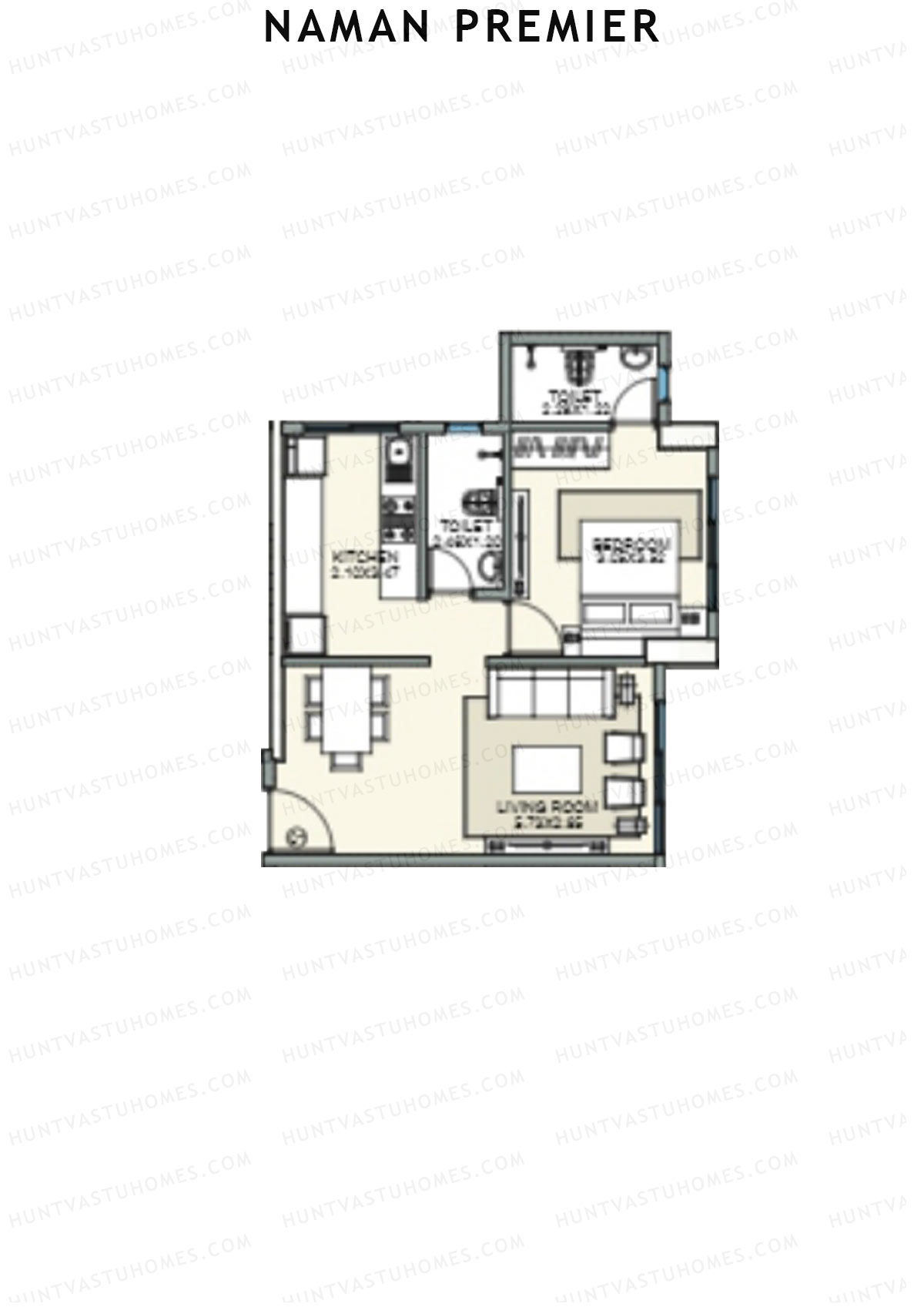 Naman Premier Coral Wing E Unit 1 Floor Plan