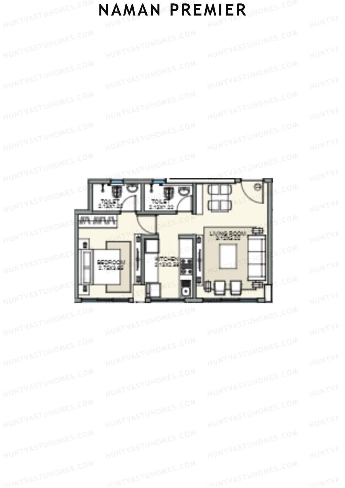 Naman Premier Coral Wing E Unit 3 Floor Plan