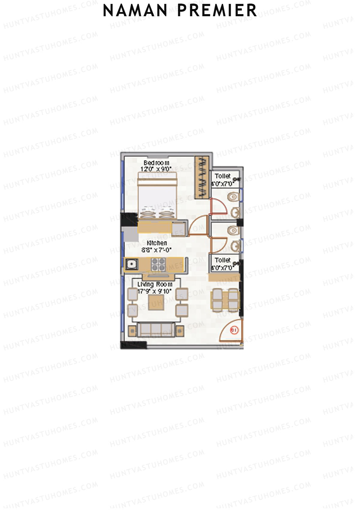 Naman Premier Hazel Wing D Unit 1 Floor Plan