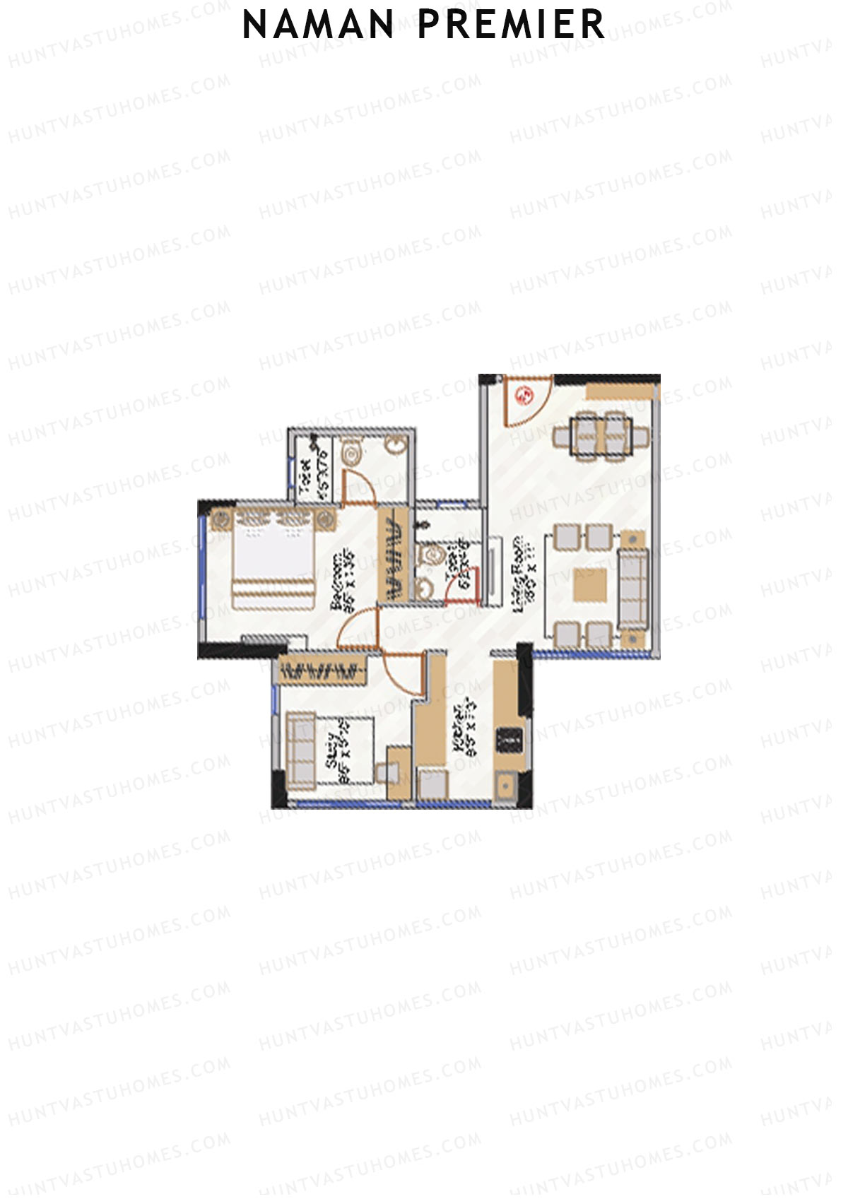Naman Premier Hazel Wing D Unit 6 Floor Plan