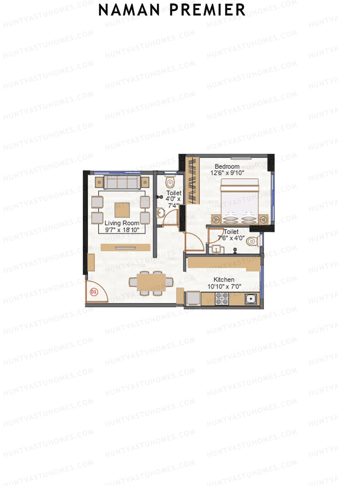 Naman Premier Ivory Wing A Unit 1 Floor Plan