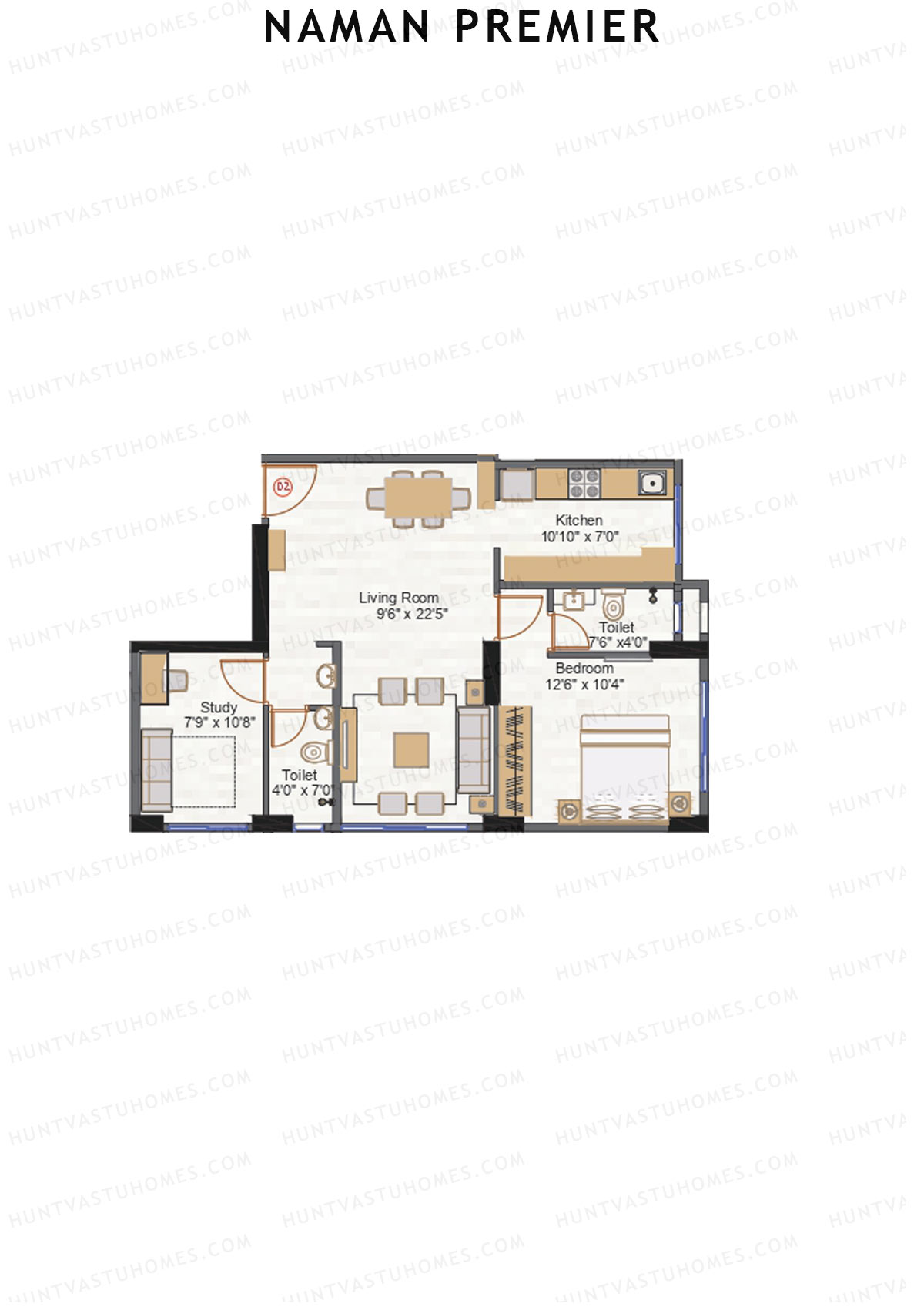 Naman Premier Ivory Wing A Unit 2 Floor Plan