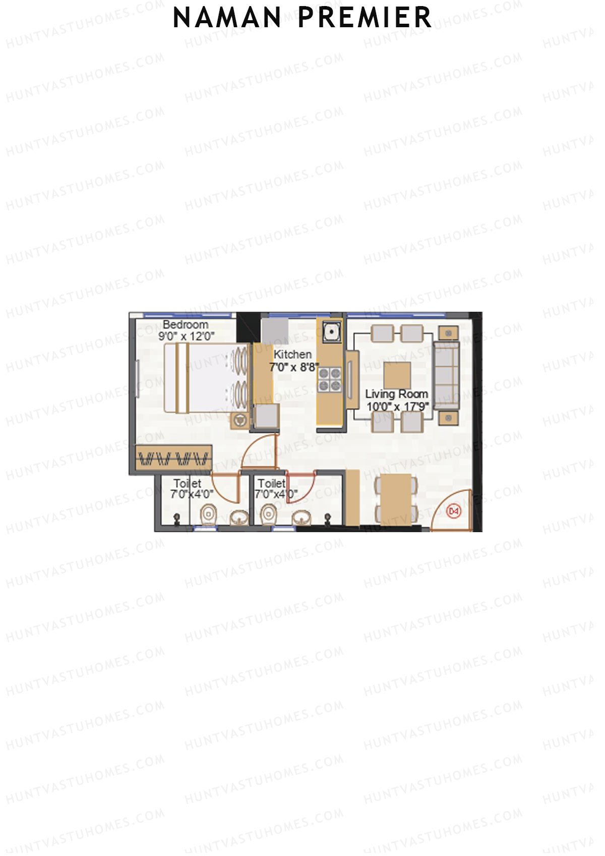 Naman Premier Ivory Wing A Unit 4 Floor Plan
