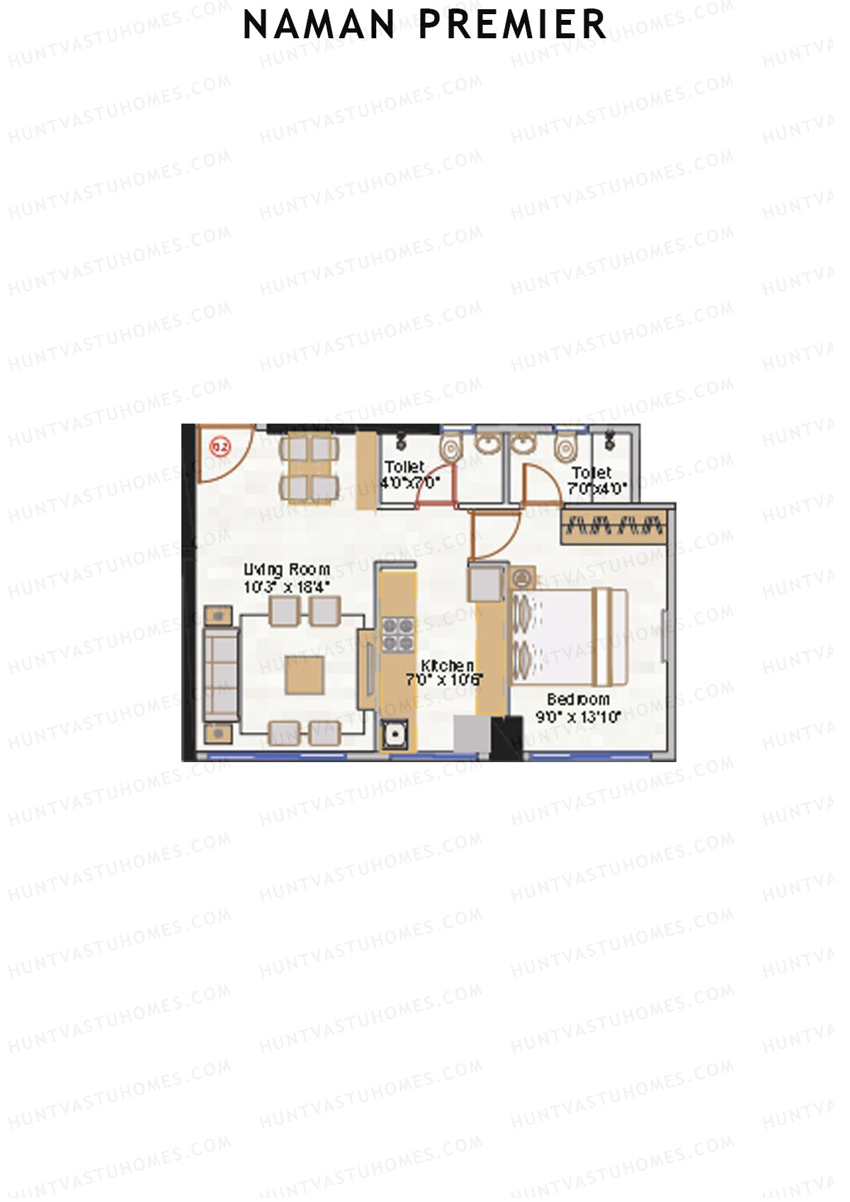 Naman Premier Misty Rose Wing B Unit 2 Floor Plan