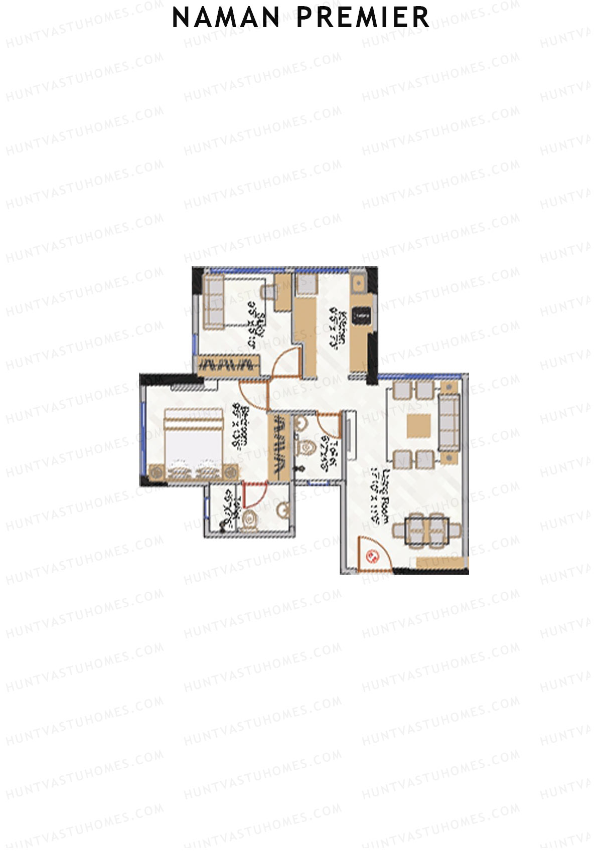 Naman Premier Misty Rose Wing B Unit 5 Floor Plan