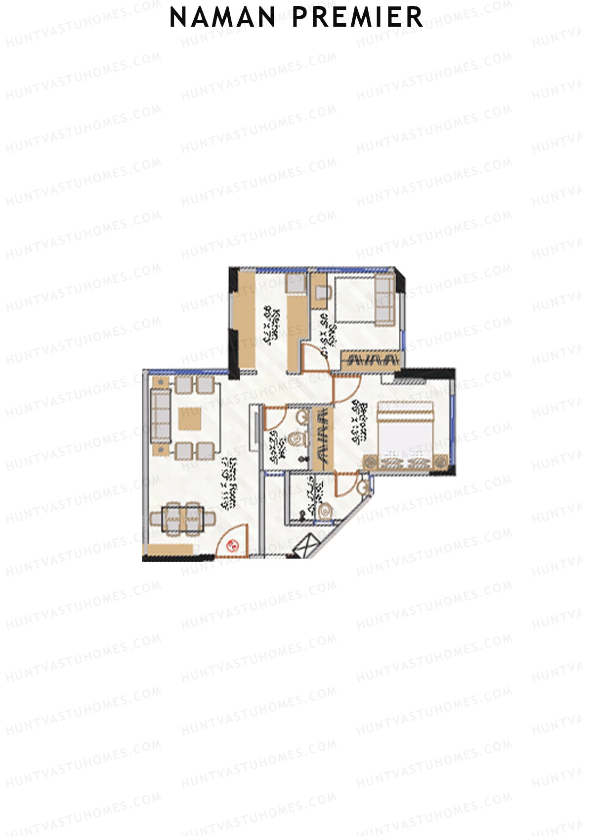Naman Premier Misty Rose Wing B Unit 6 Floor Plan