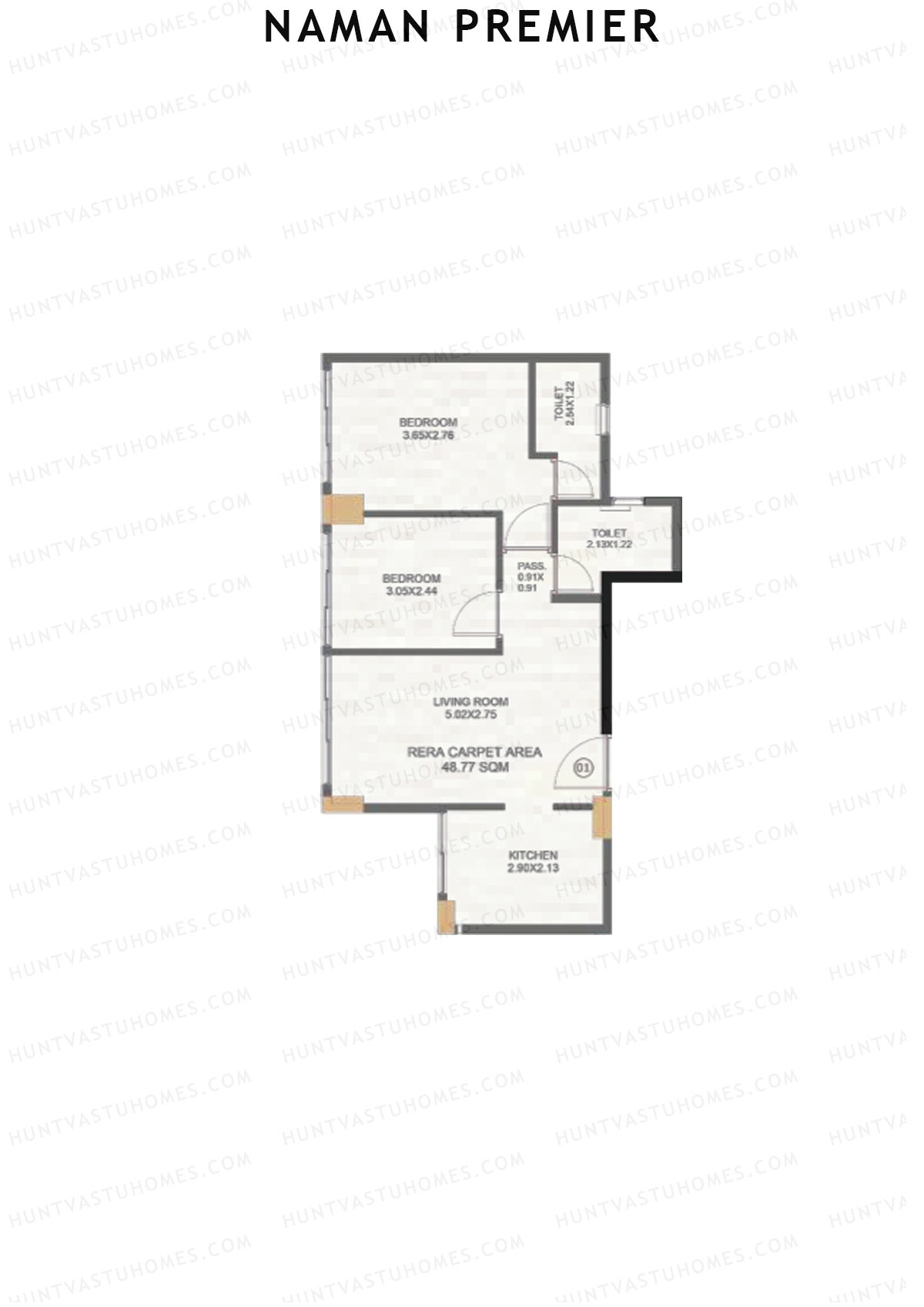 Naman Premier Orchid Wing C Unit 1 Floor Plan