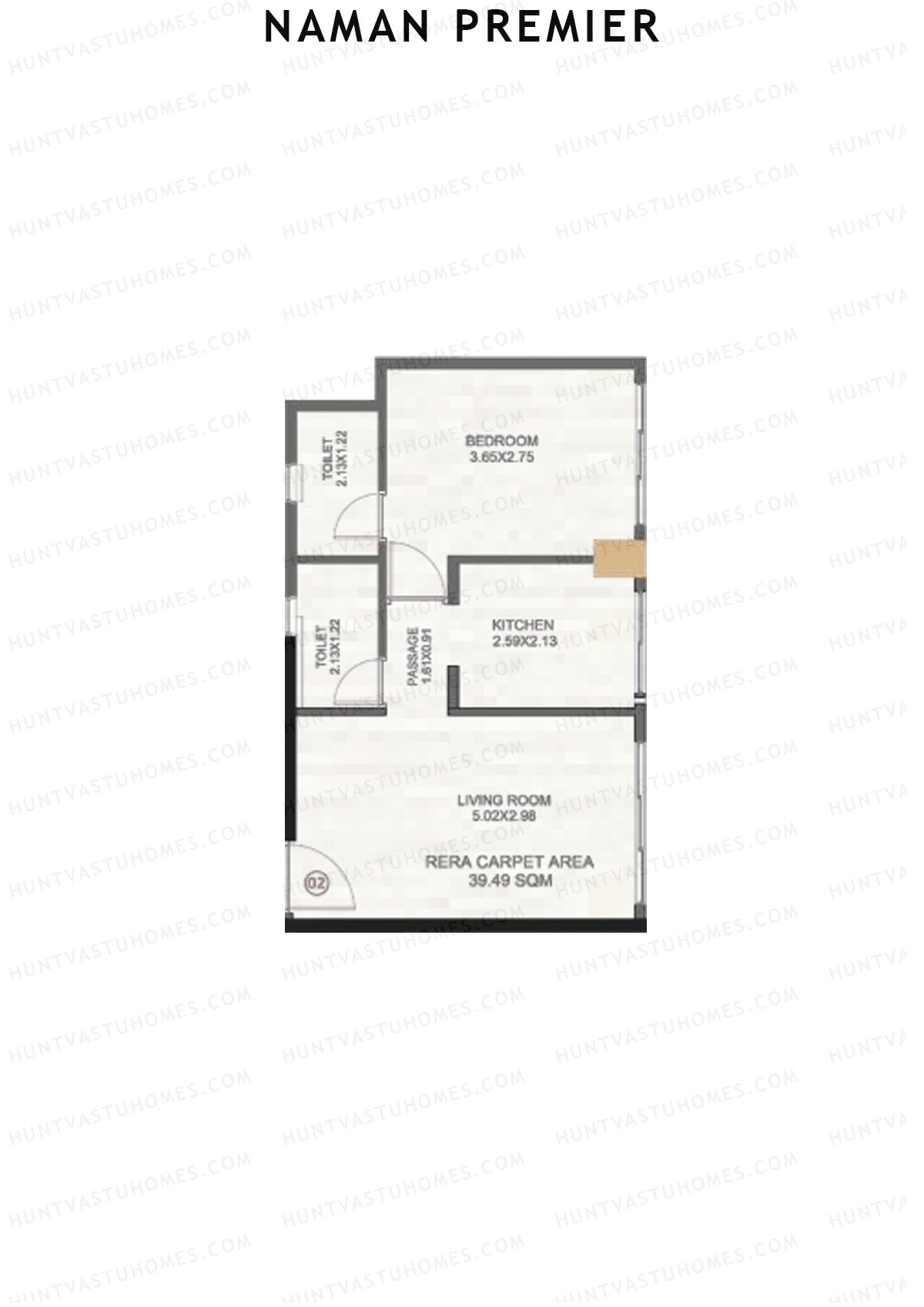 Naman Premier Orchid Wing C Unit 2 Floor Plan