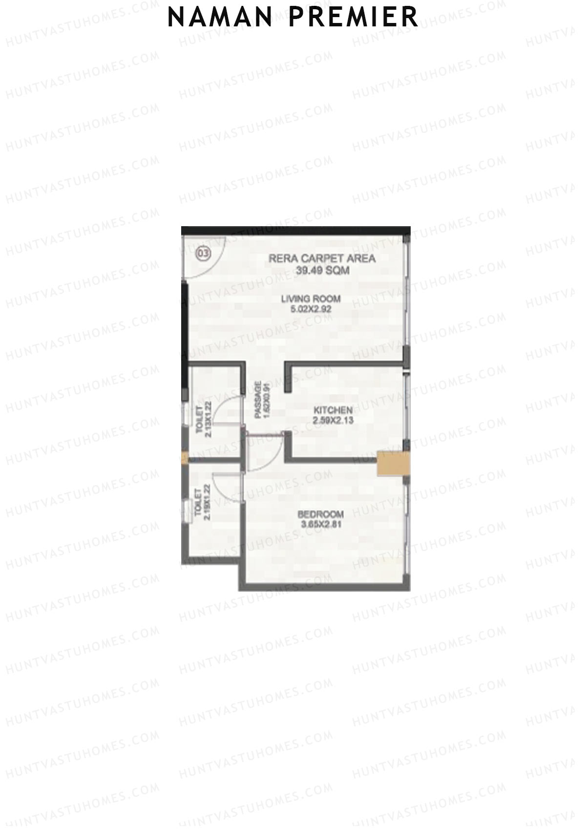 Naman Premier Orchid Wing C Unit 3 Floor Plan