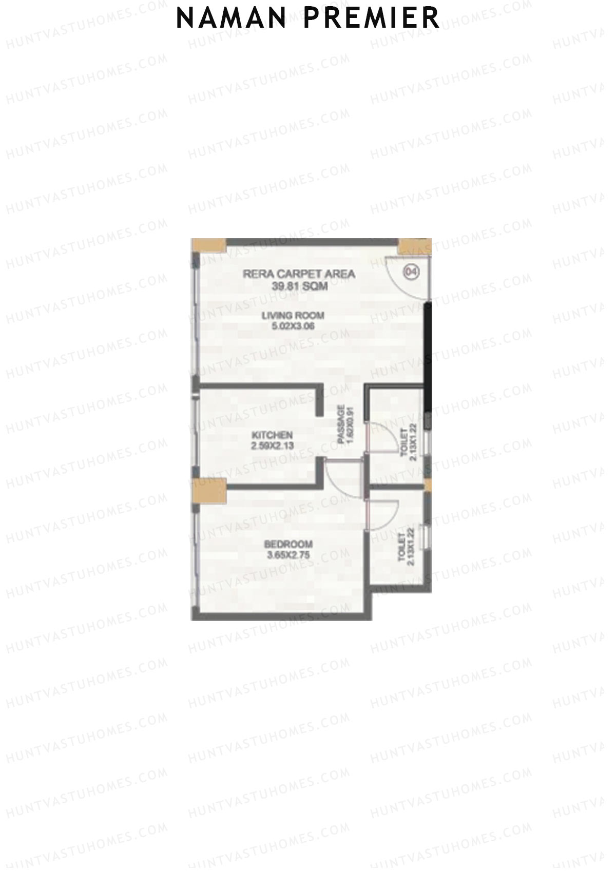 Naman Premier Orchid Wing C Unit 4 Floor Plan