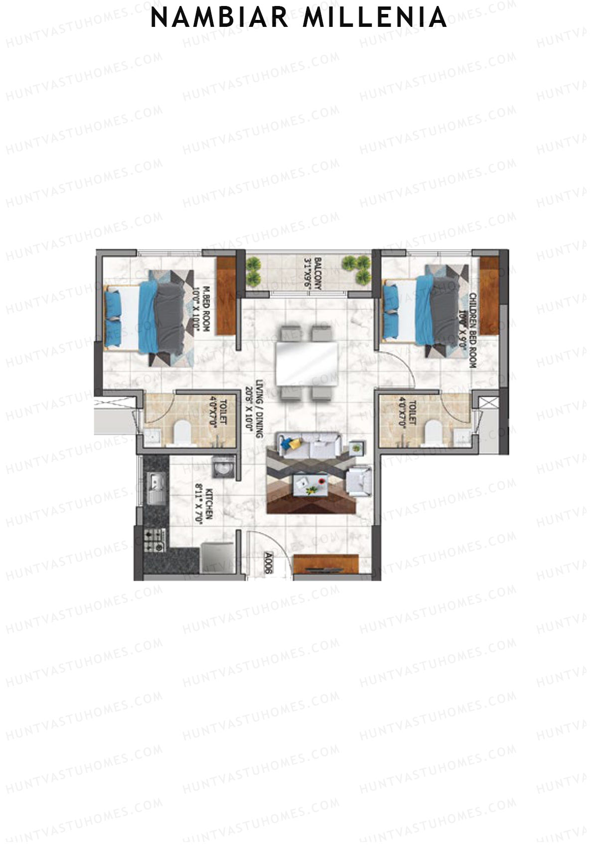 Nambiar Millenia Tower A Unit 7 Floor Plan