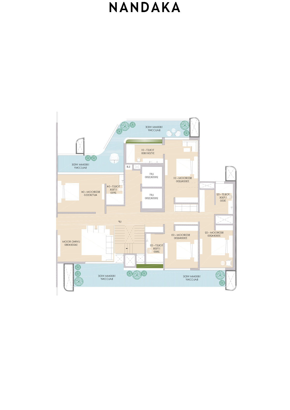 Nandaka Tower 4 Unit 2 (Type Penthouse) Floor Plan