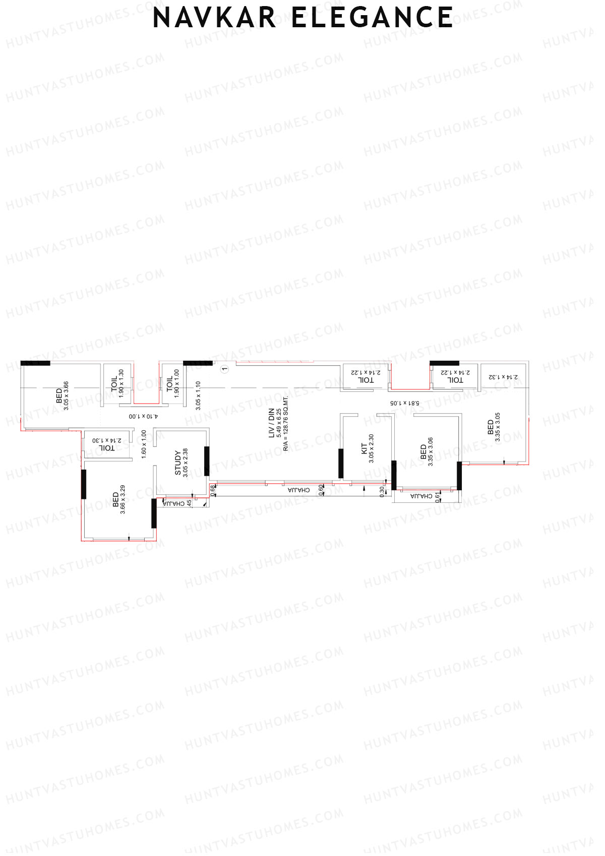 Navkar Elegance Tower A Unit 1 Floor Plan