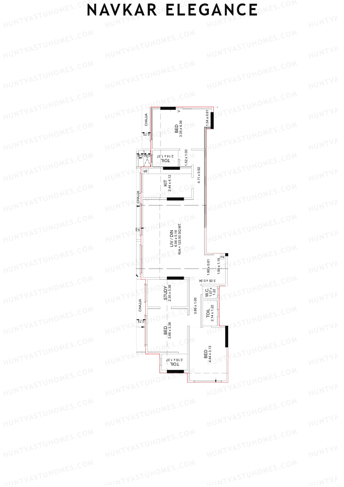 Navkar Elegance Tower A Unit 2 Floor Plan
