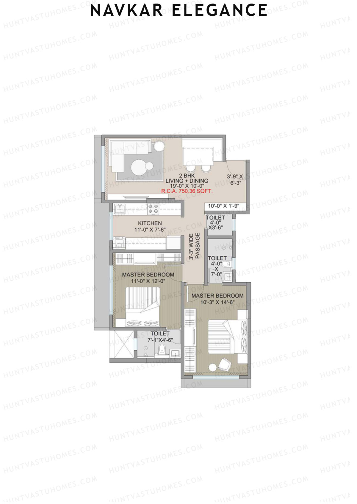 Navkar Elegance Tower A Unit 2 Floor Plan
