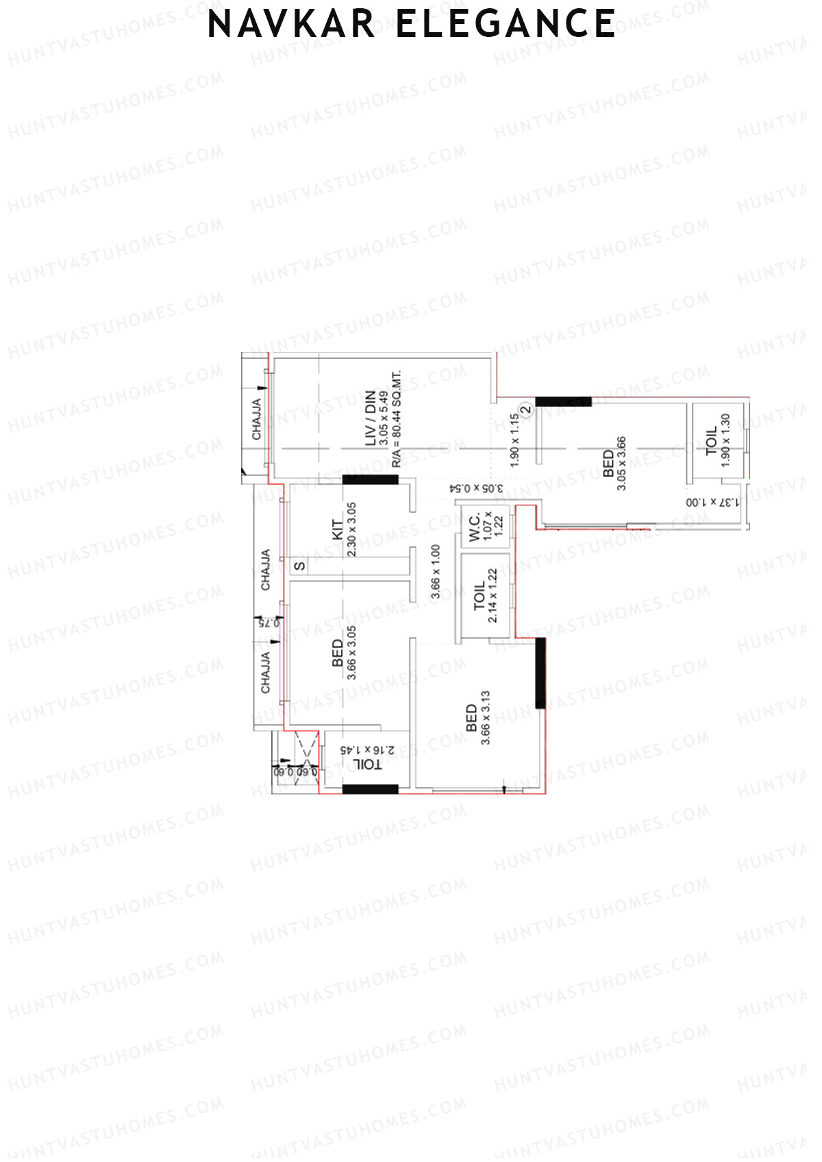 Navkar Elegance Tower A Unit 2 Floor Plan
