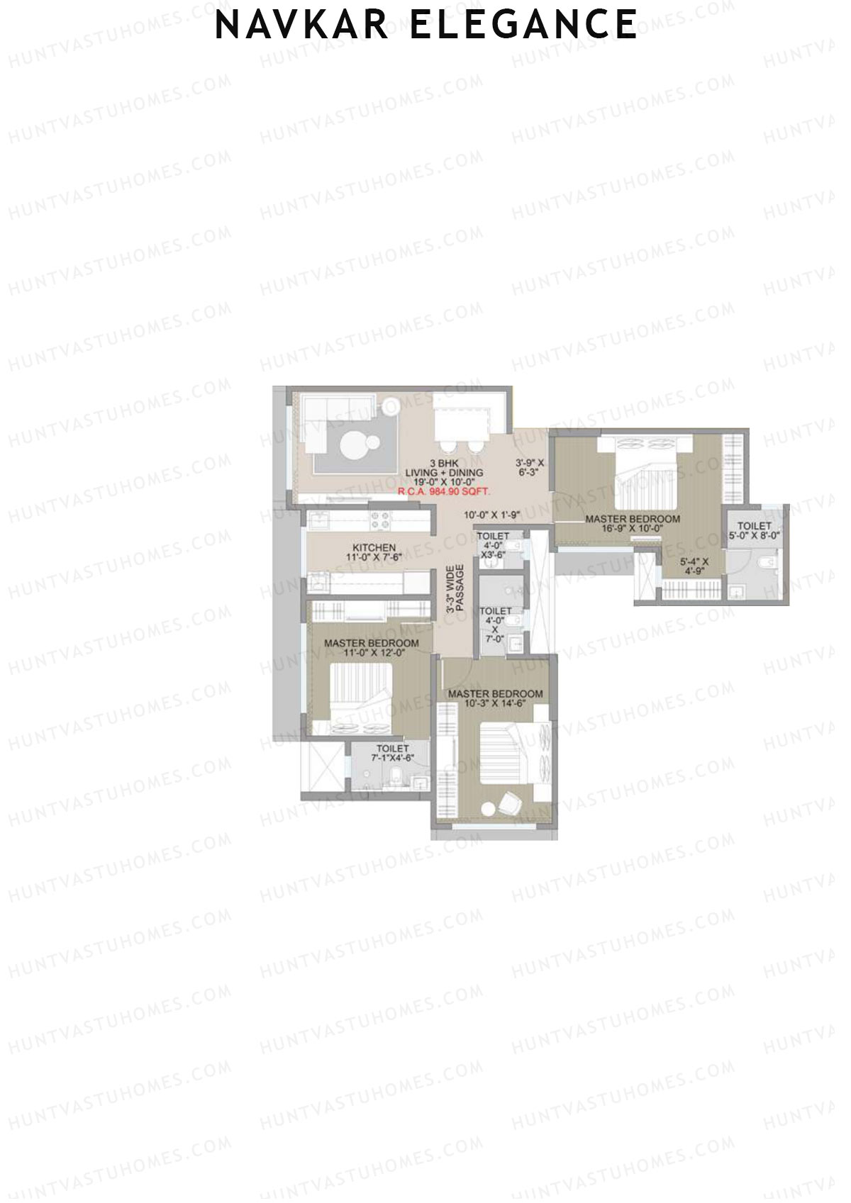 Navkar Elegance Tower A Unit 2 Floor Plan