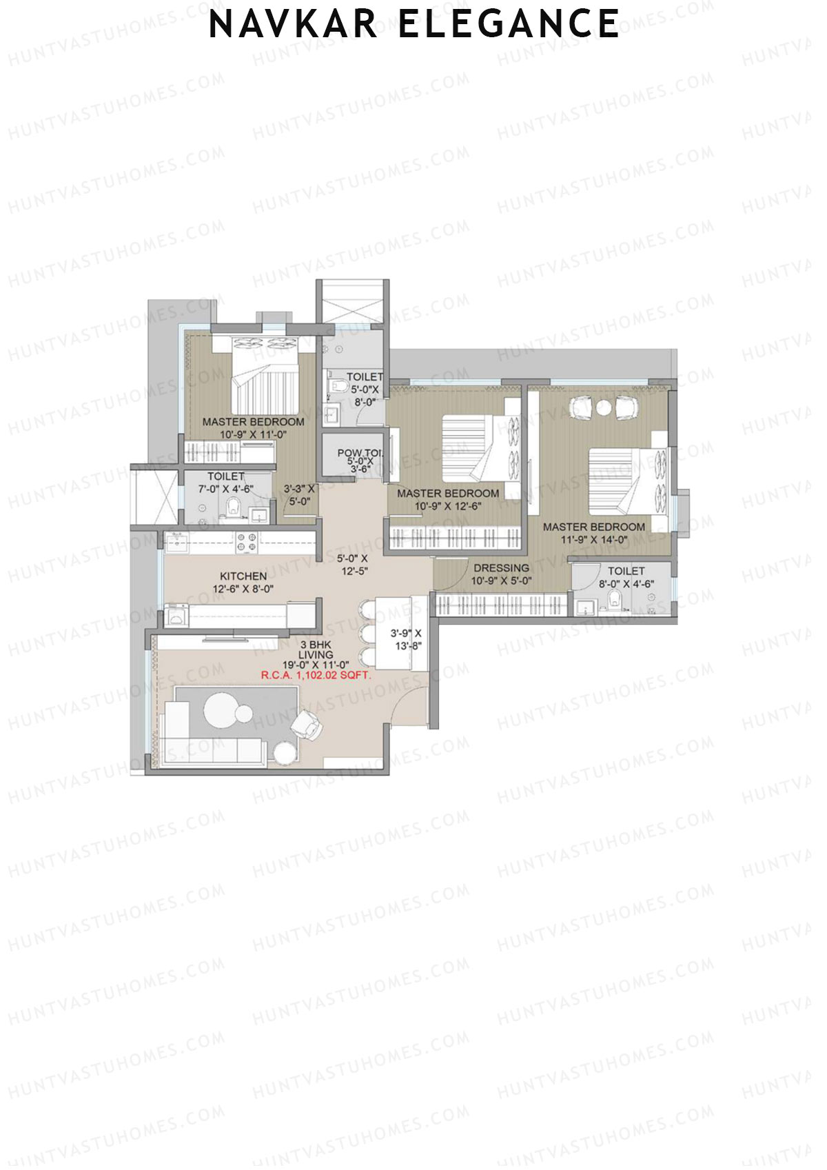 Navkar Elegance Tower A Unit 3 Floor Plan